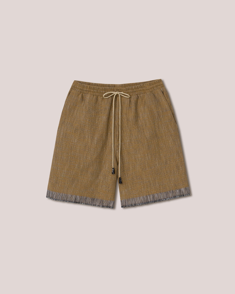 DOXXI - Basket weave shorts - Khaki melange 1