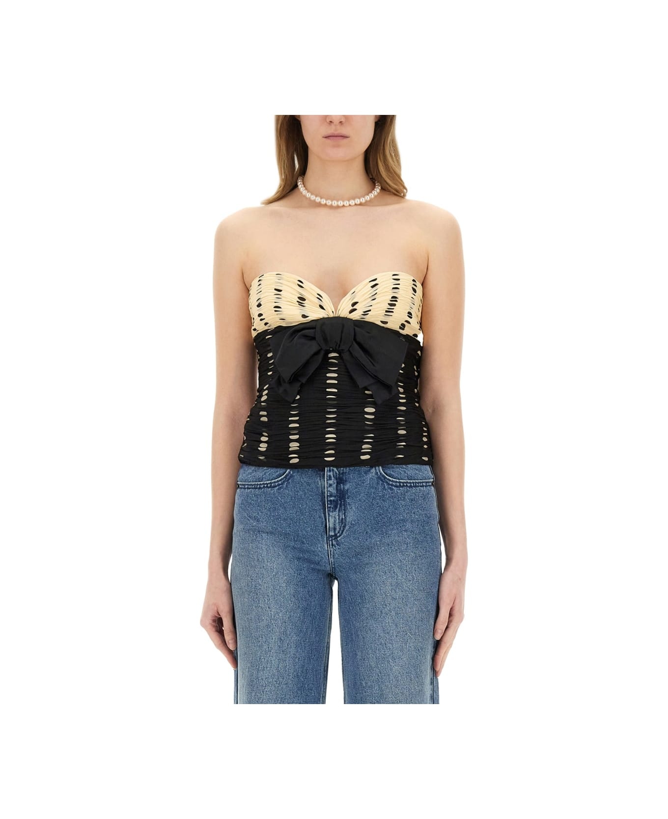 Plusdepois Print Chiffon Top - 1