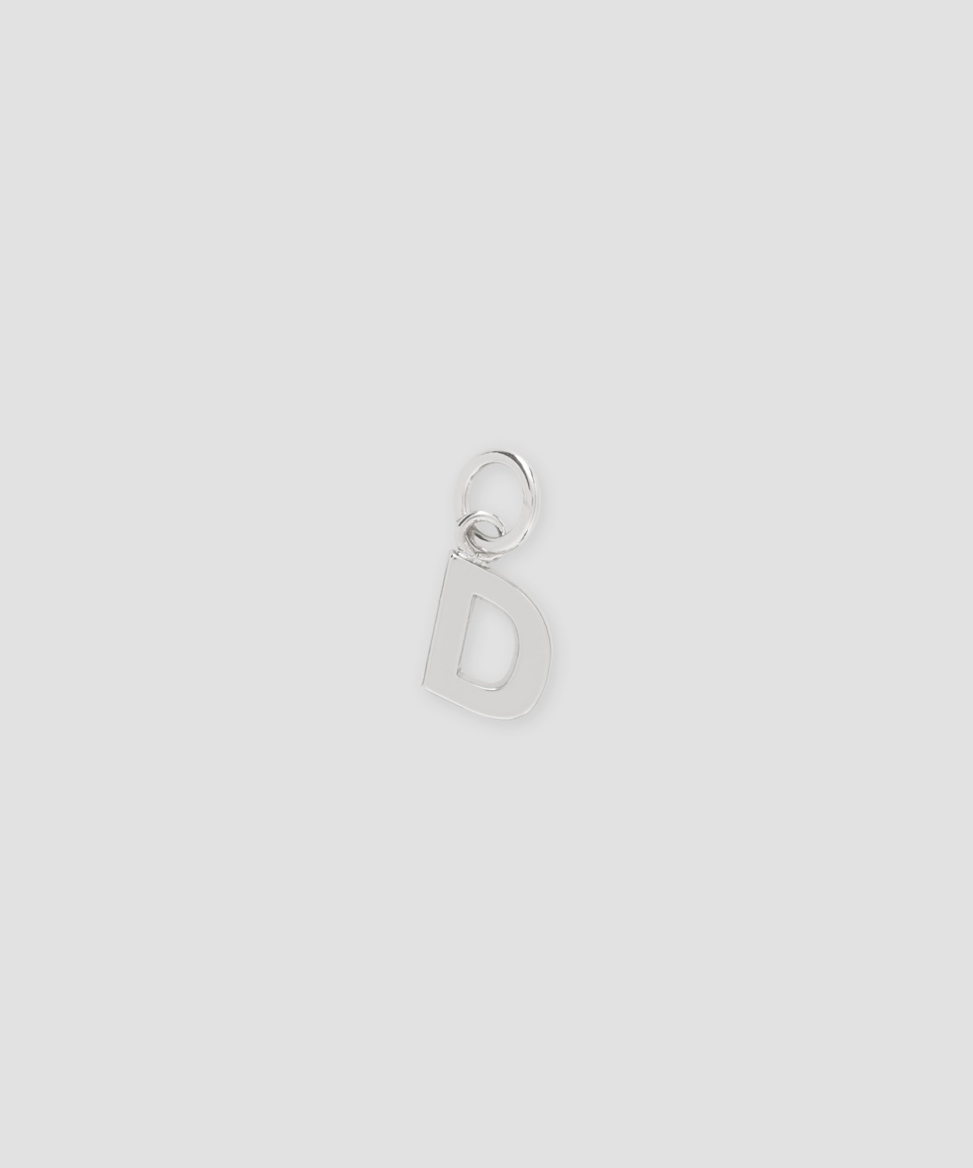 Brass letter D charm - 1