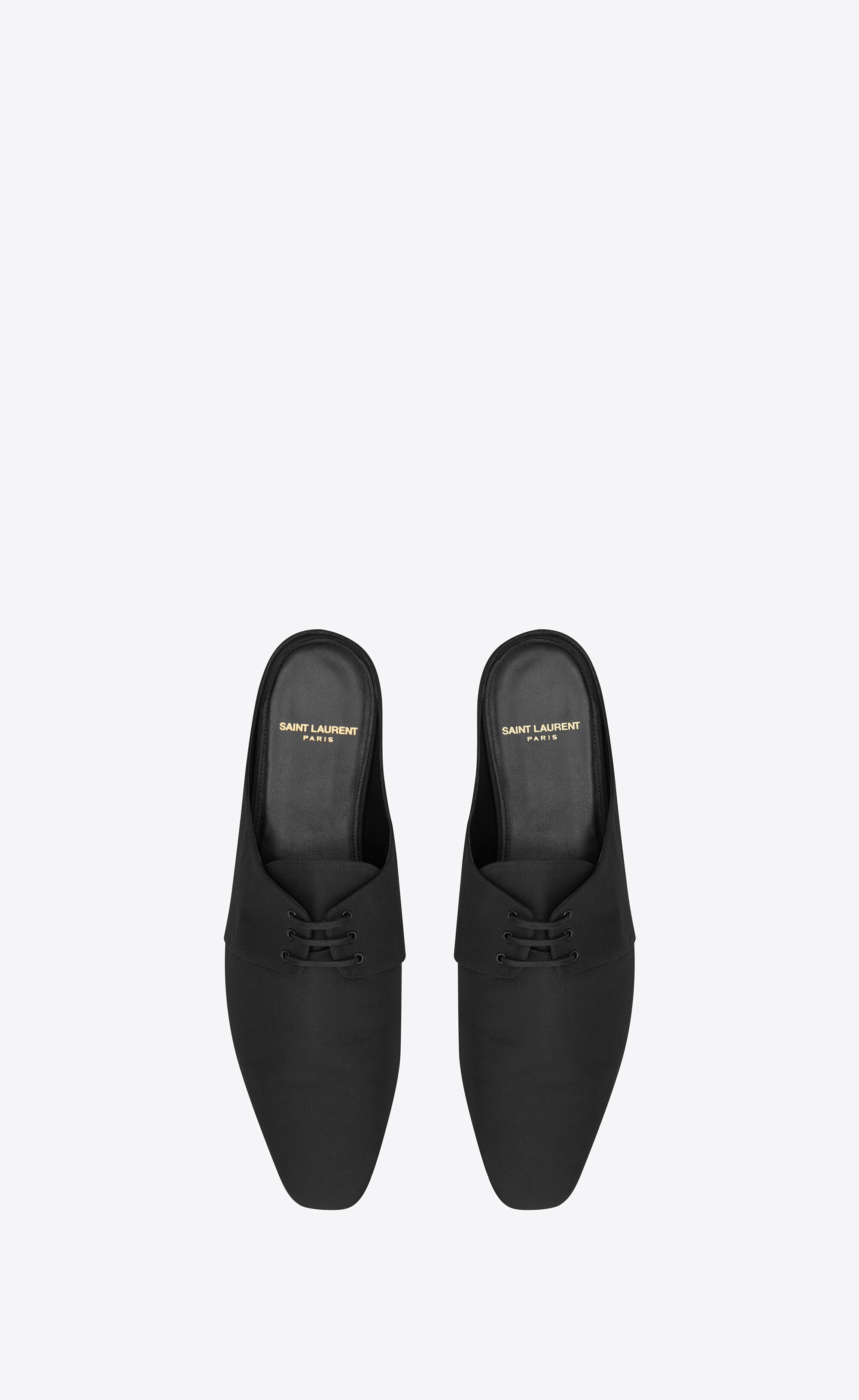 【SAINT LAURENT】 TERENCE MULES IN SHANTUNG SAINT LAURENT terence mules in shantung | ysl | REVERSIBLE