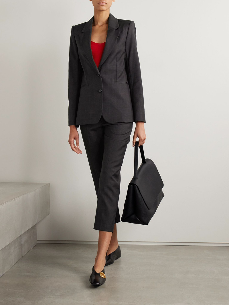 Isabel Marant Reva Prince of Wales checked wool blazer Gray outlook