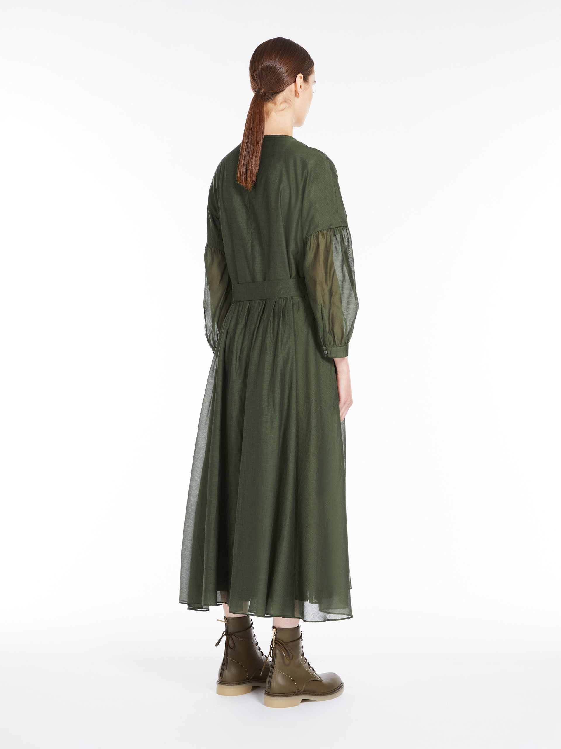 Max mara silk and cotton voile dress best sale