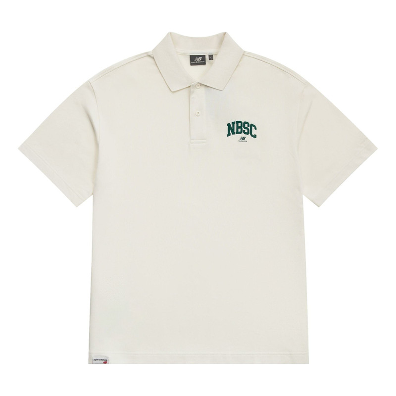 New Balance Classic Polo Tee 'White Green' 5FD25363-IV - 1