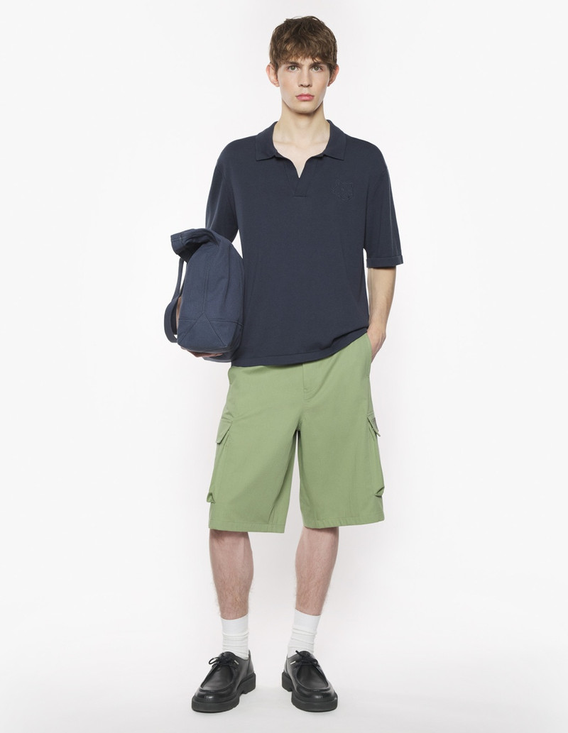 Maison Kitsuné BOLD FOX HEAD EMBROIDERED KNITTED POLO outlook