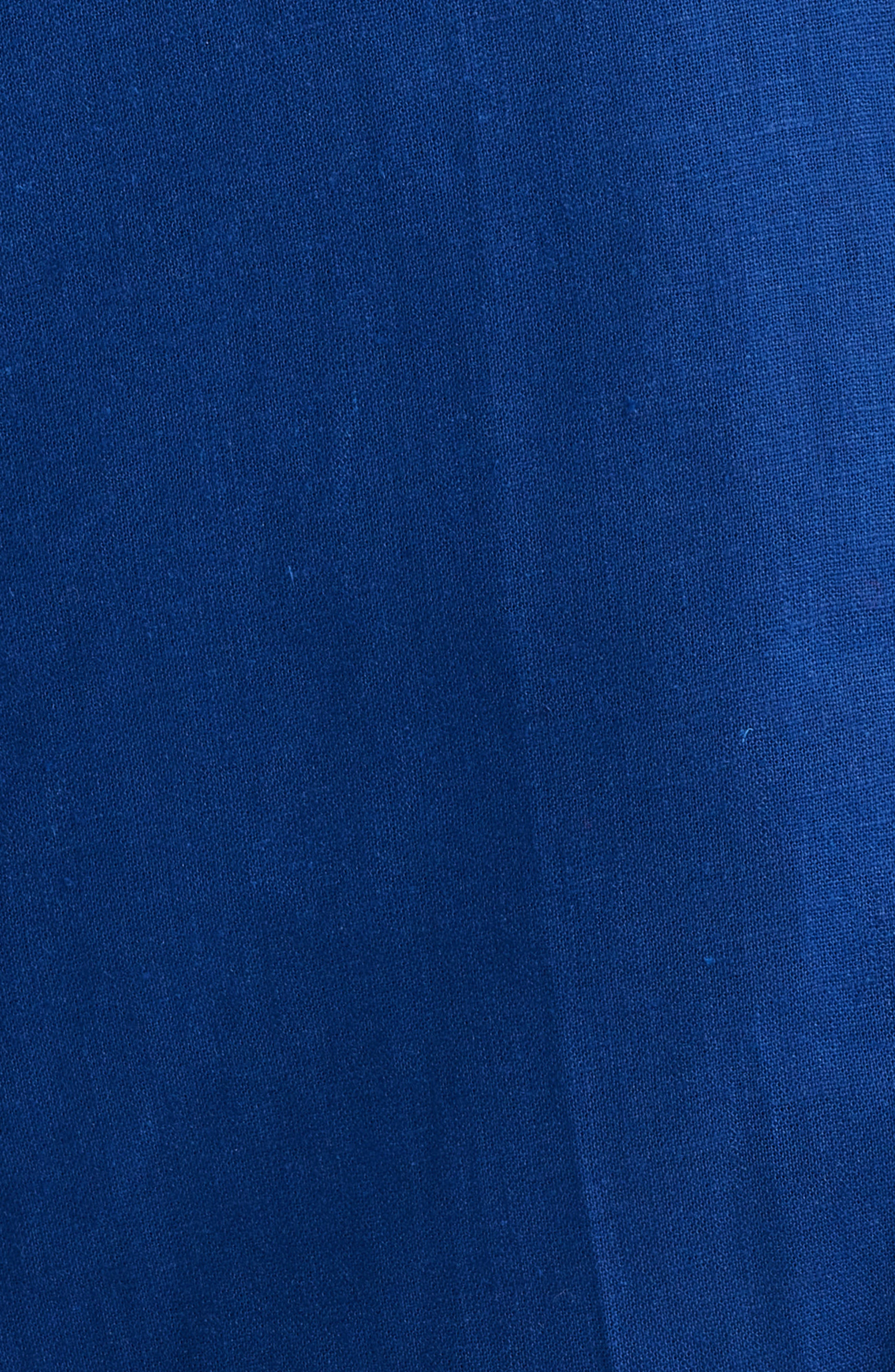 FARM Rio Richelieu Embroidery Detail Linen Blend Pants in Blue at Nordstrom - 6