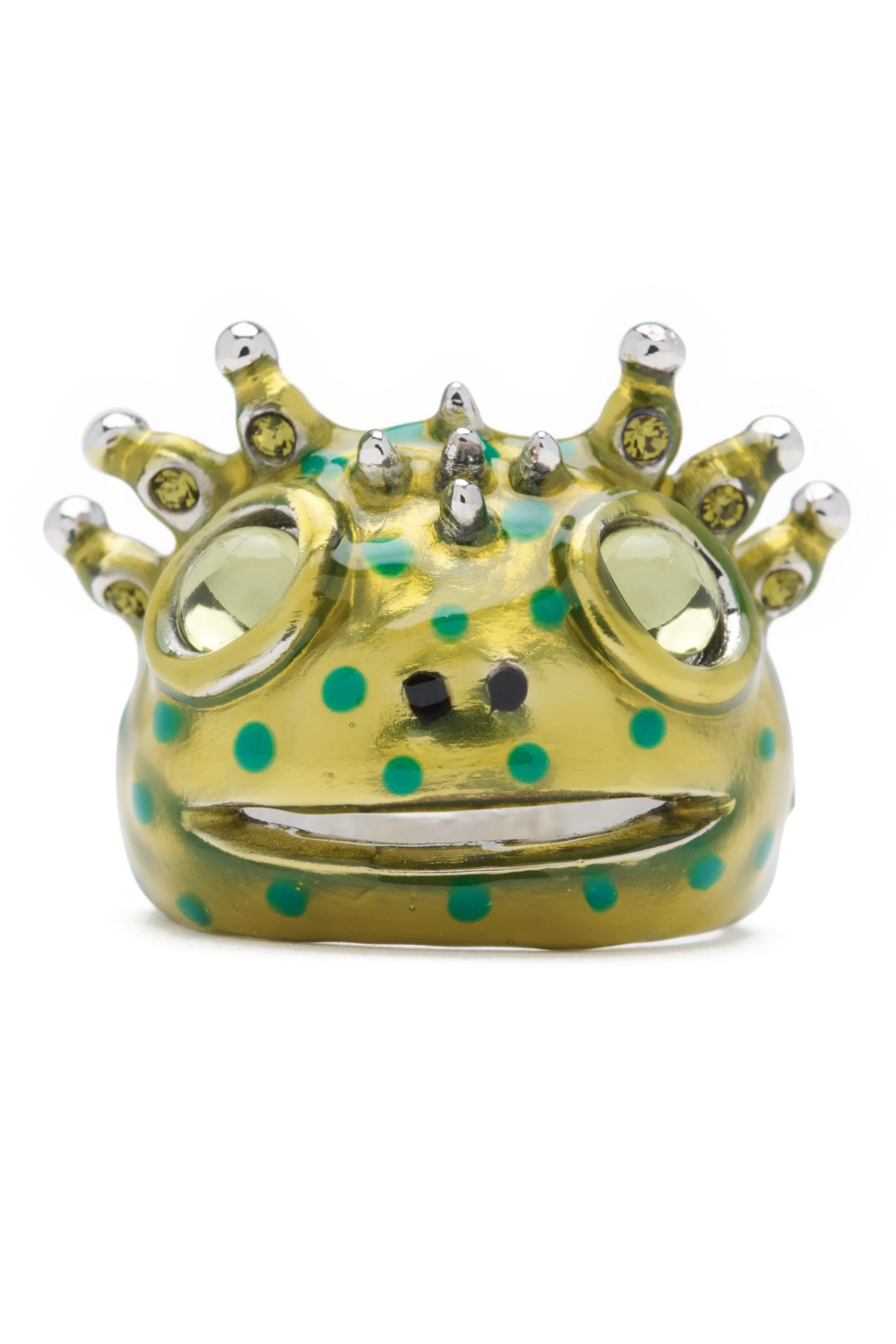 LIME DOTS AXOLOTL RING - 1
