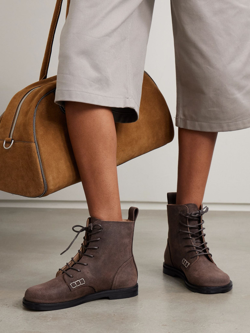 JW Anderson Loafer suede ankle boots Brown outlook