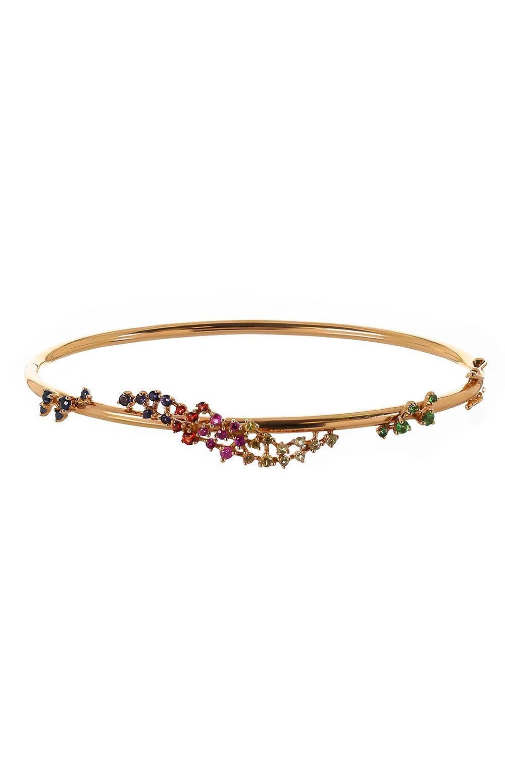 Sapphire Rainbow Scatter Bangle Bracelet - 1