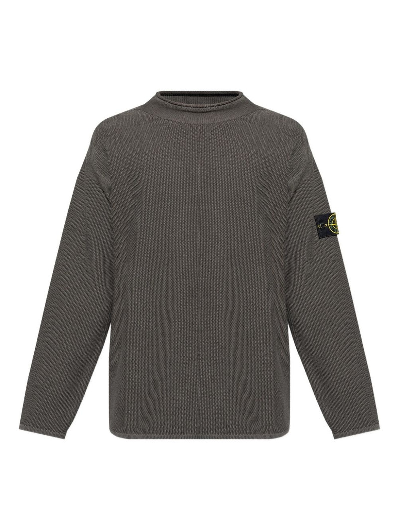 Compass-badge knitted sweater 1