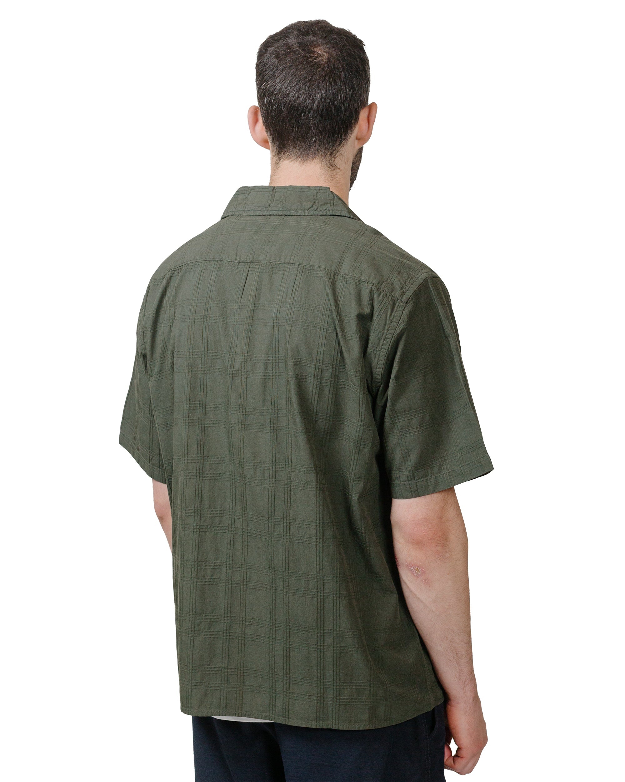 Carsten Relaxed Dobby Check Shirt Spruce Green - 3