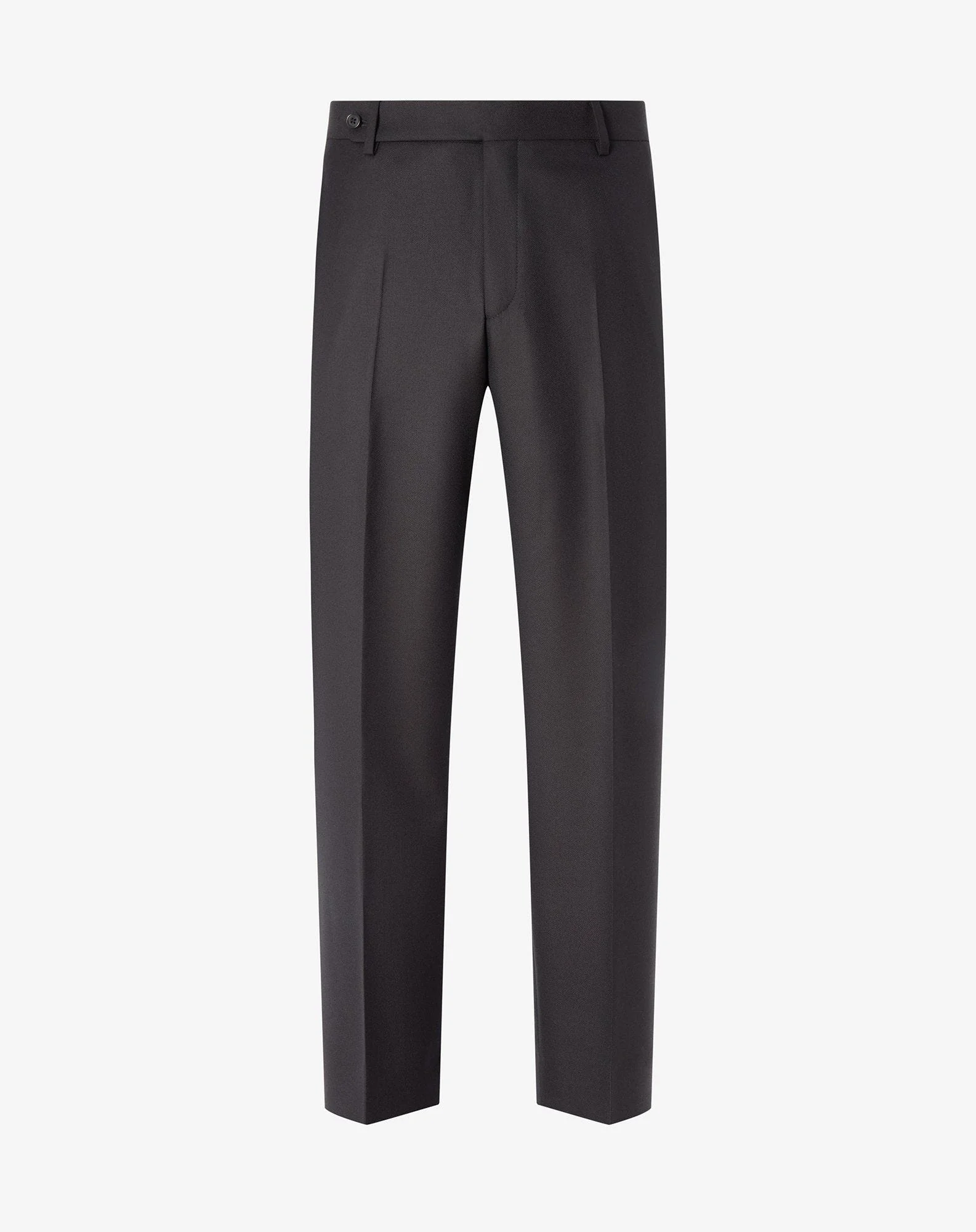 Dark brown pure wool trousers - 1