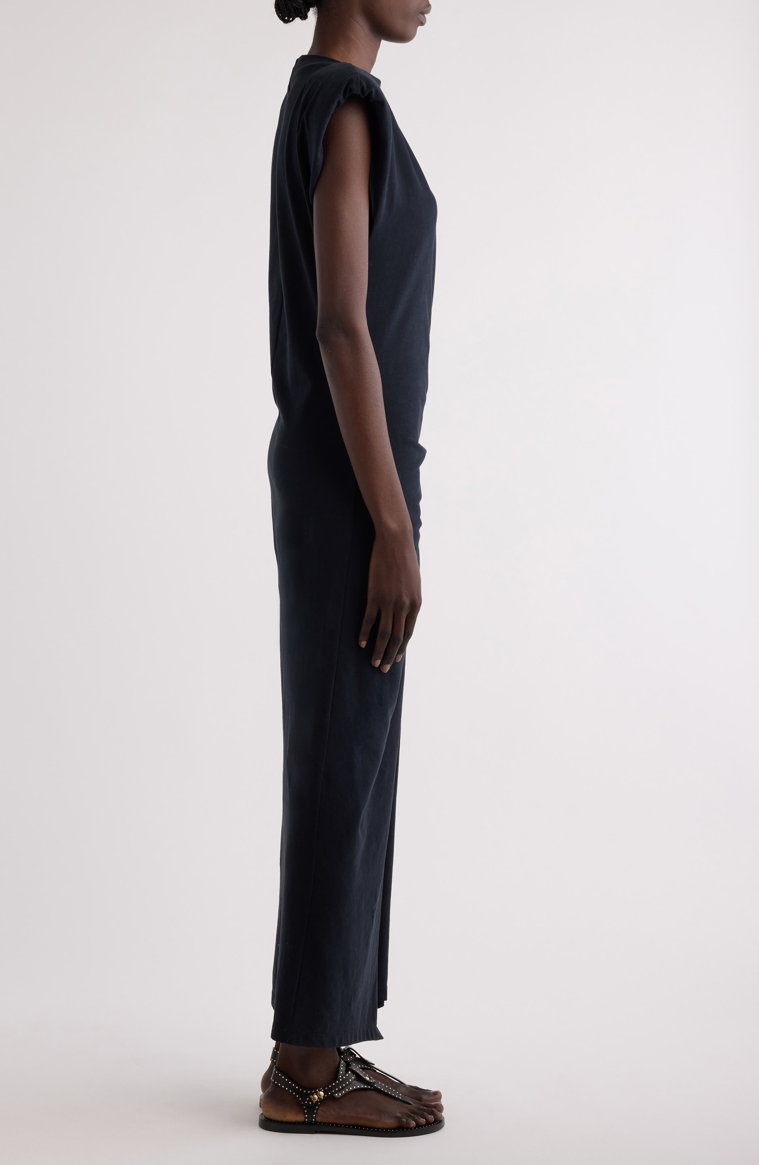 Isabel Marant Nadela Jersey Midi Dress in Black at Nordstrom - 3
