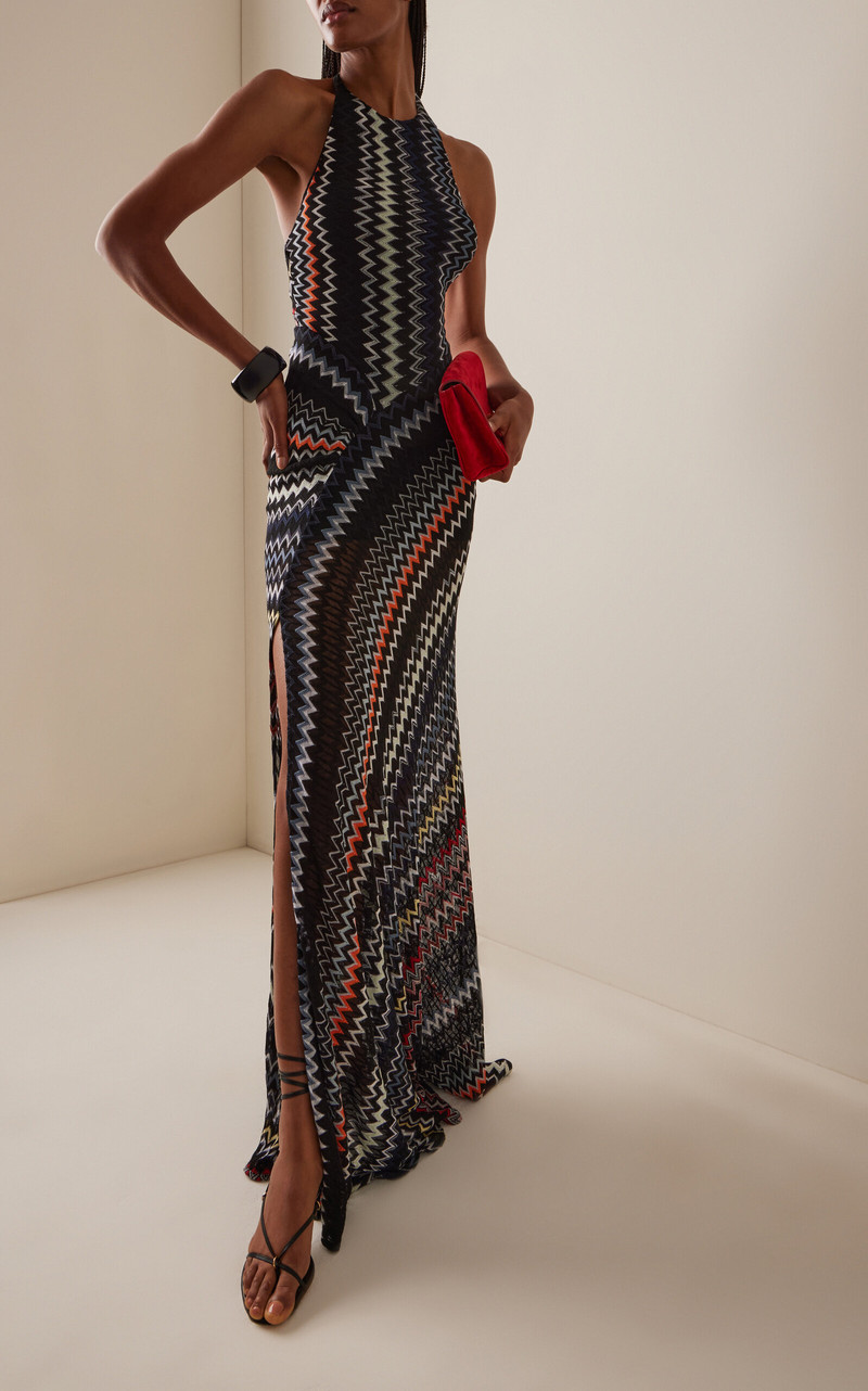 Missoni Knit Maxi Halter Dress multi outlook