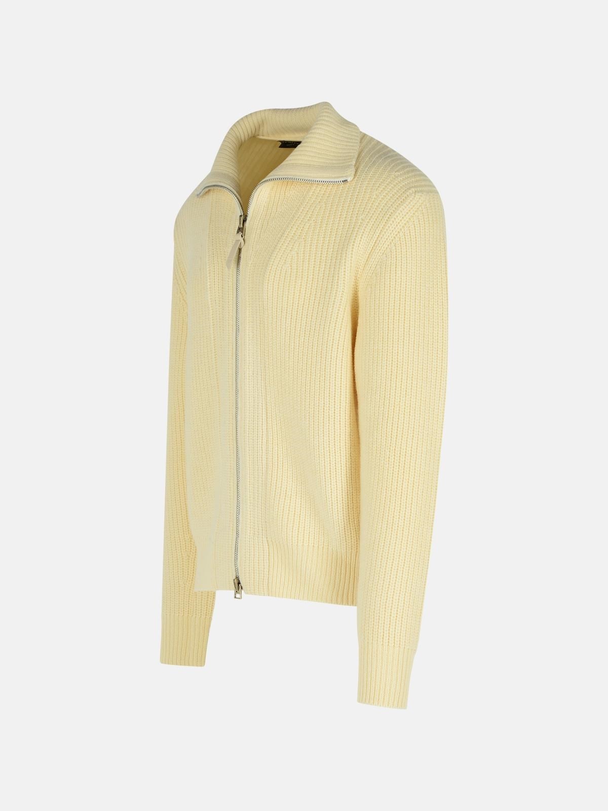 IVORY WOOL BLEND SWEATER - 2