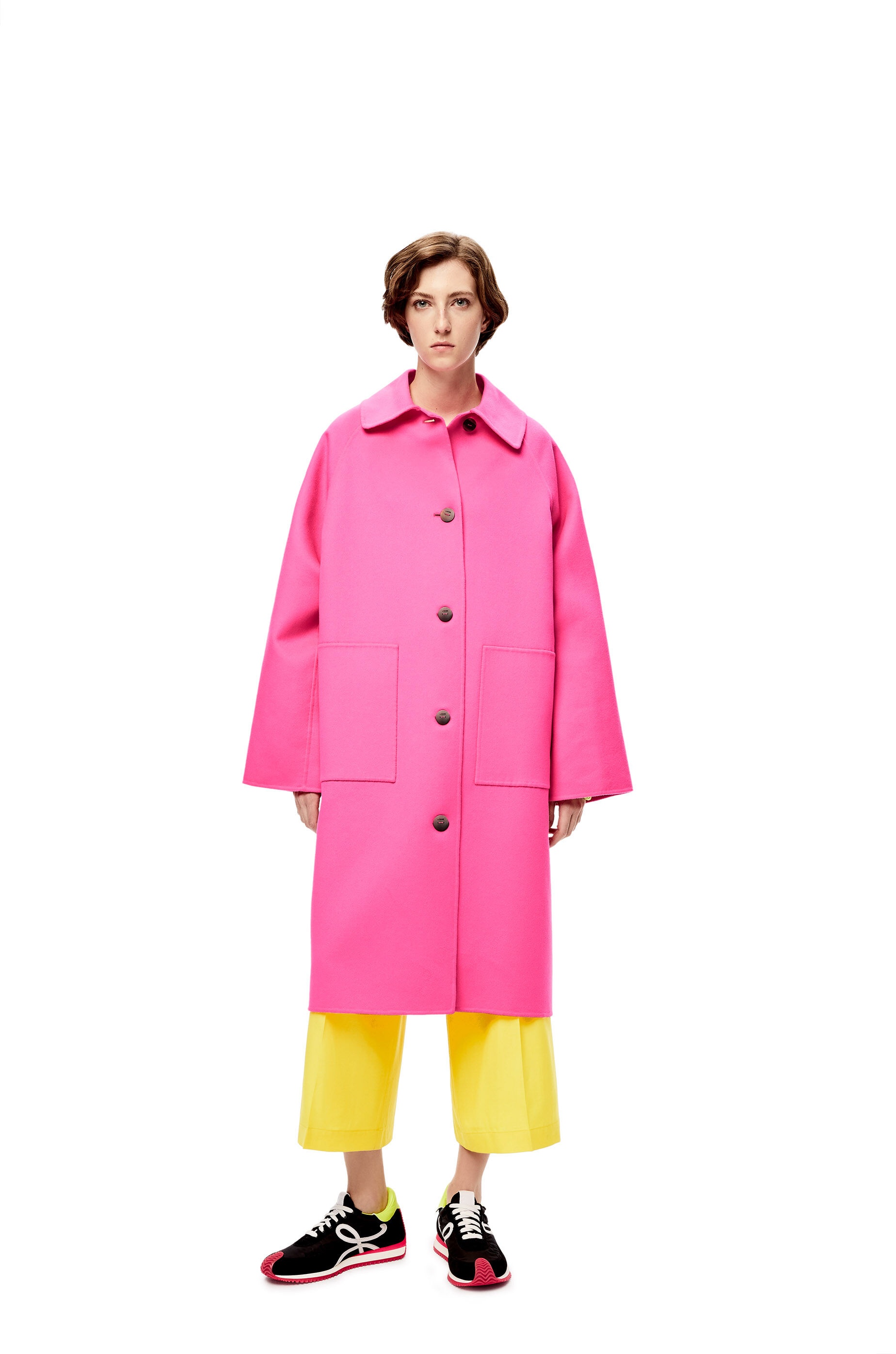 Neon coat in wool and cashmere - 3