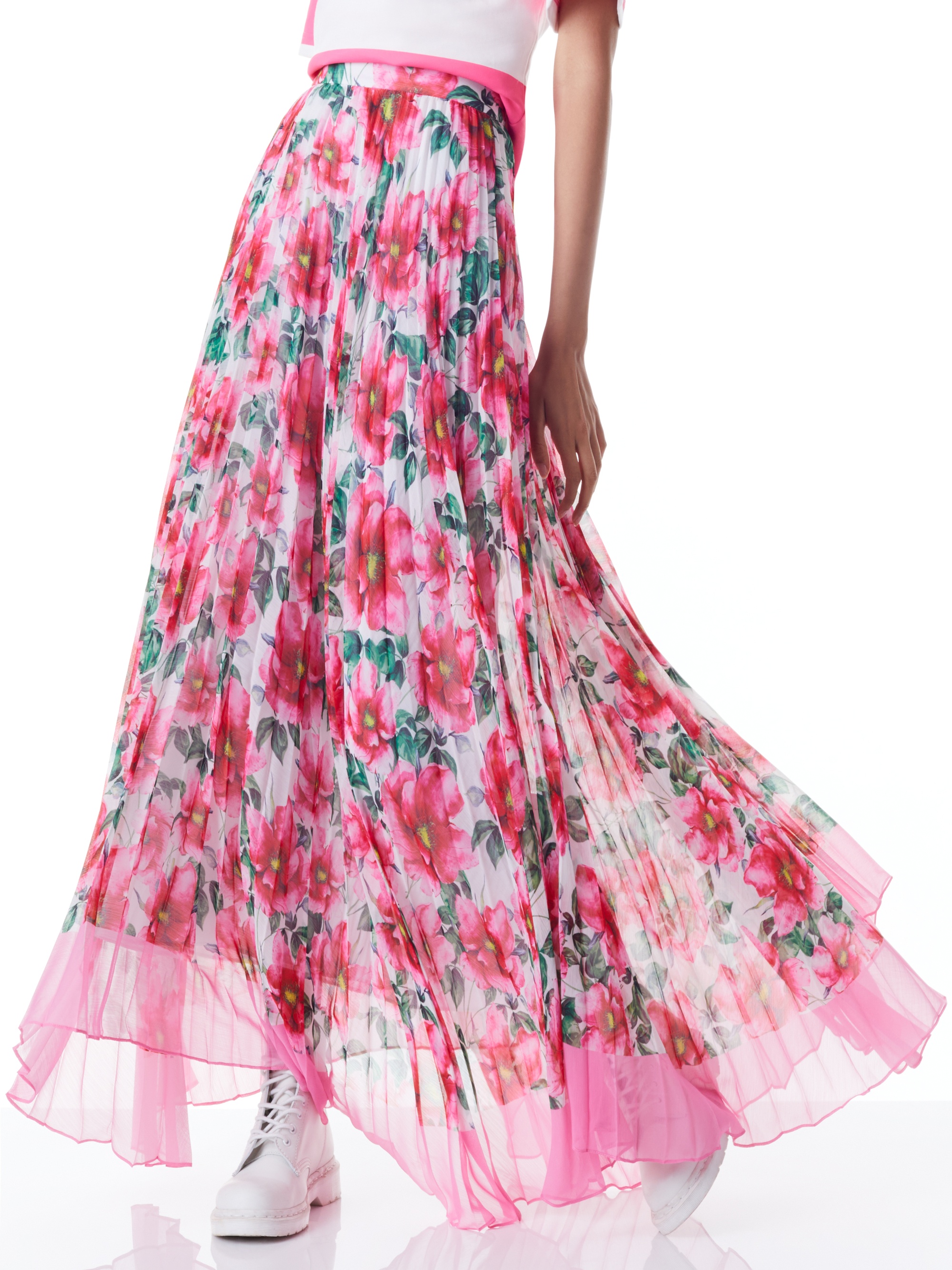 KATZ SUNBURST PLEATED MAXI SKIRT - 2