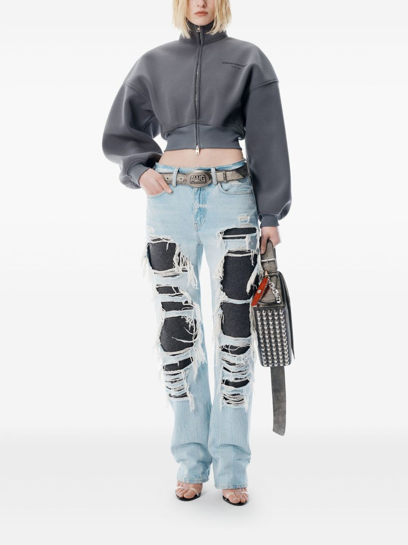 Alexander Wang zip-up cropped sweatshirt outlook
