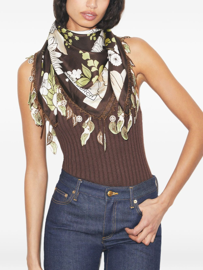 floral silk square scarf 4