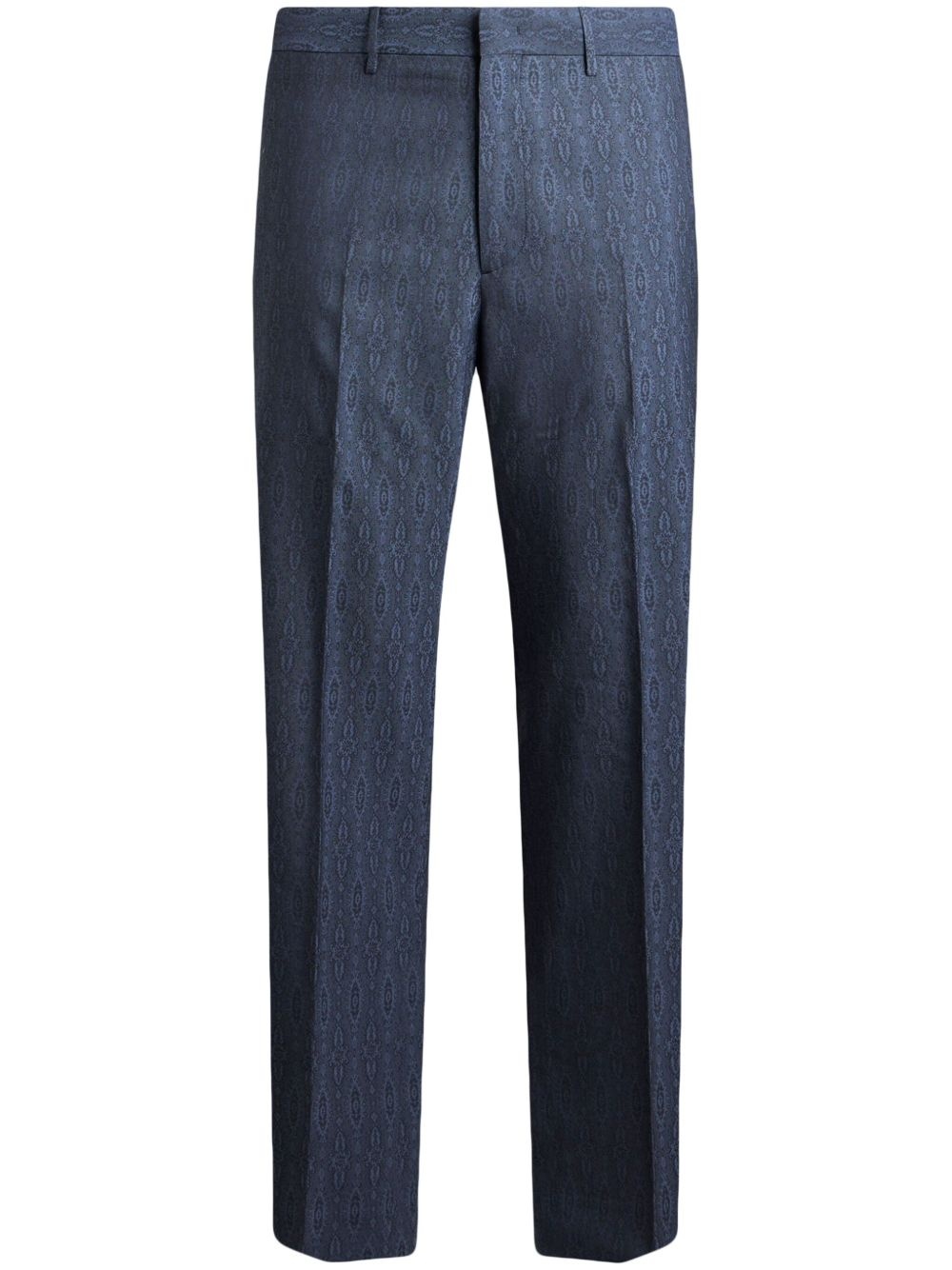 jacquard wool trousers - 1