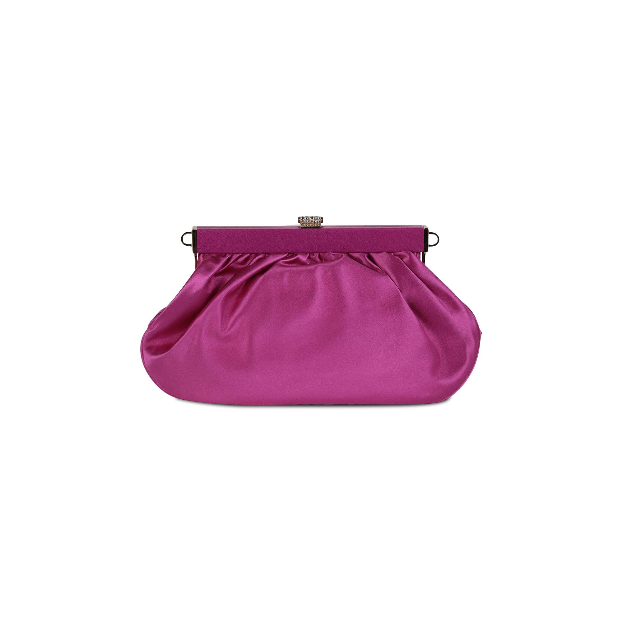 Versace Satin Crystal Medusa '95 Clutch 'Bright Pink' - 2