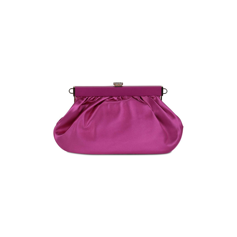 VERSACE Versace Satin Crystal Medusa '95 Clutch 'Bright Pink' outlook