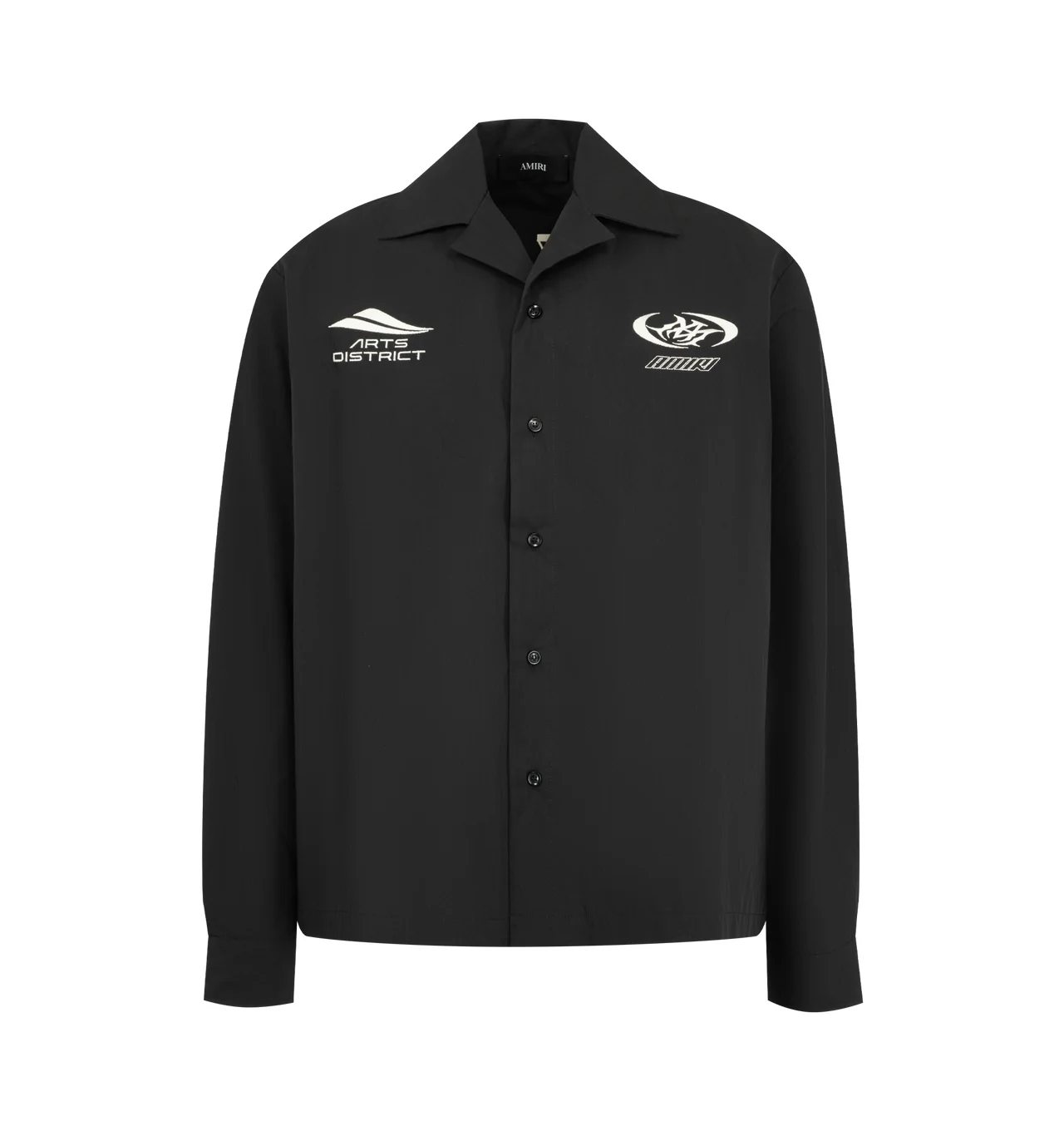SPORTY EMB COTNYL CAMP SHIRT - 1