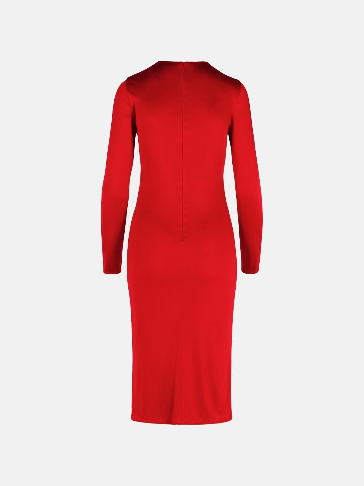 'MEDUSA' RED VISCOSE DRESS - 3