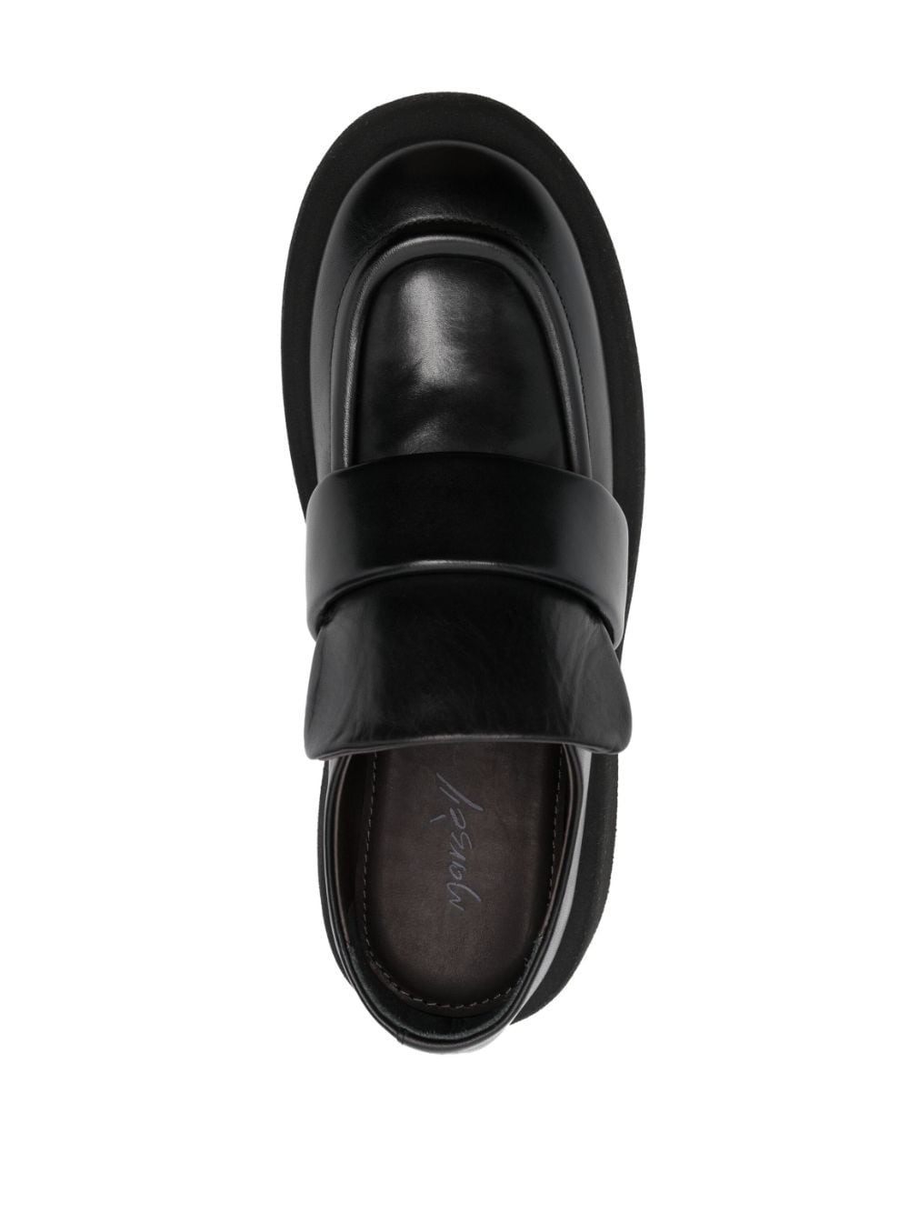 slip-on leather loafers - 4