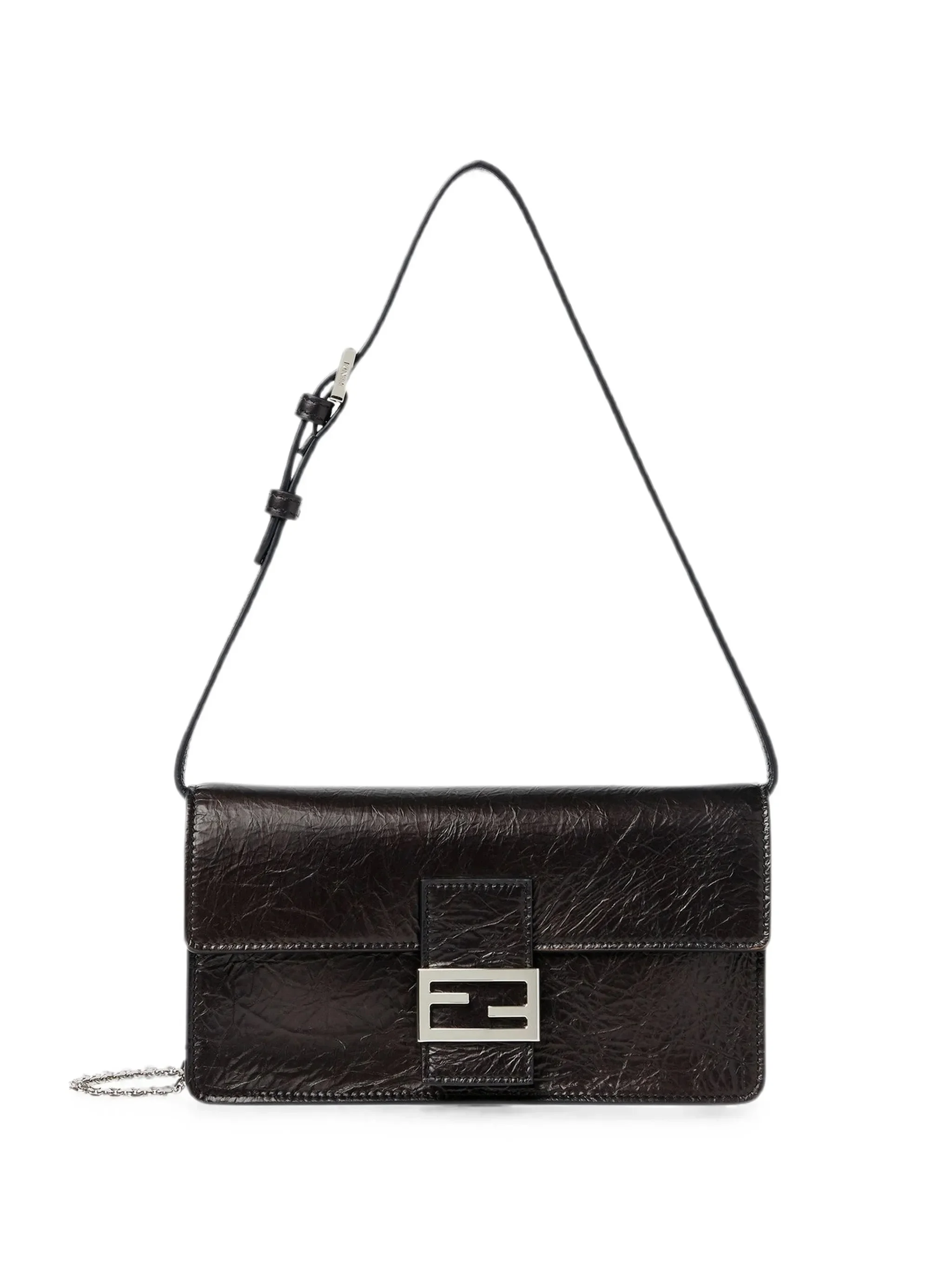 Fendi Tuve Logo-plaque Leather Wallet On Chain - 1