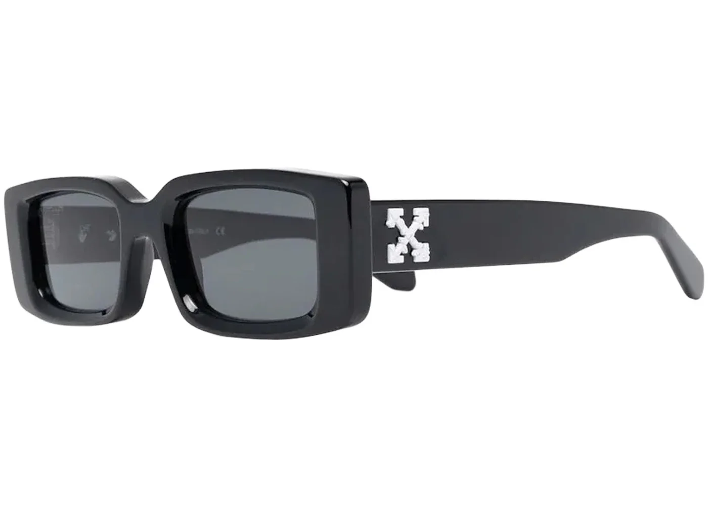 OFF-WHITE Arthur Square Frame Sunglasses Black/White SS22 (OERI016C99PLA0011007) - 1
