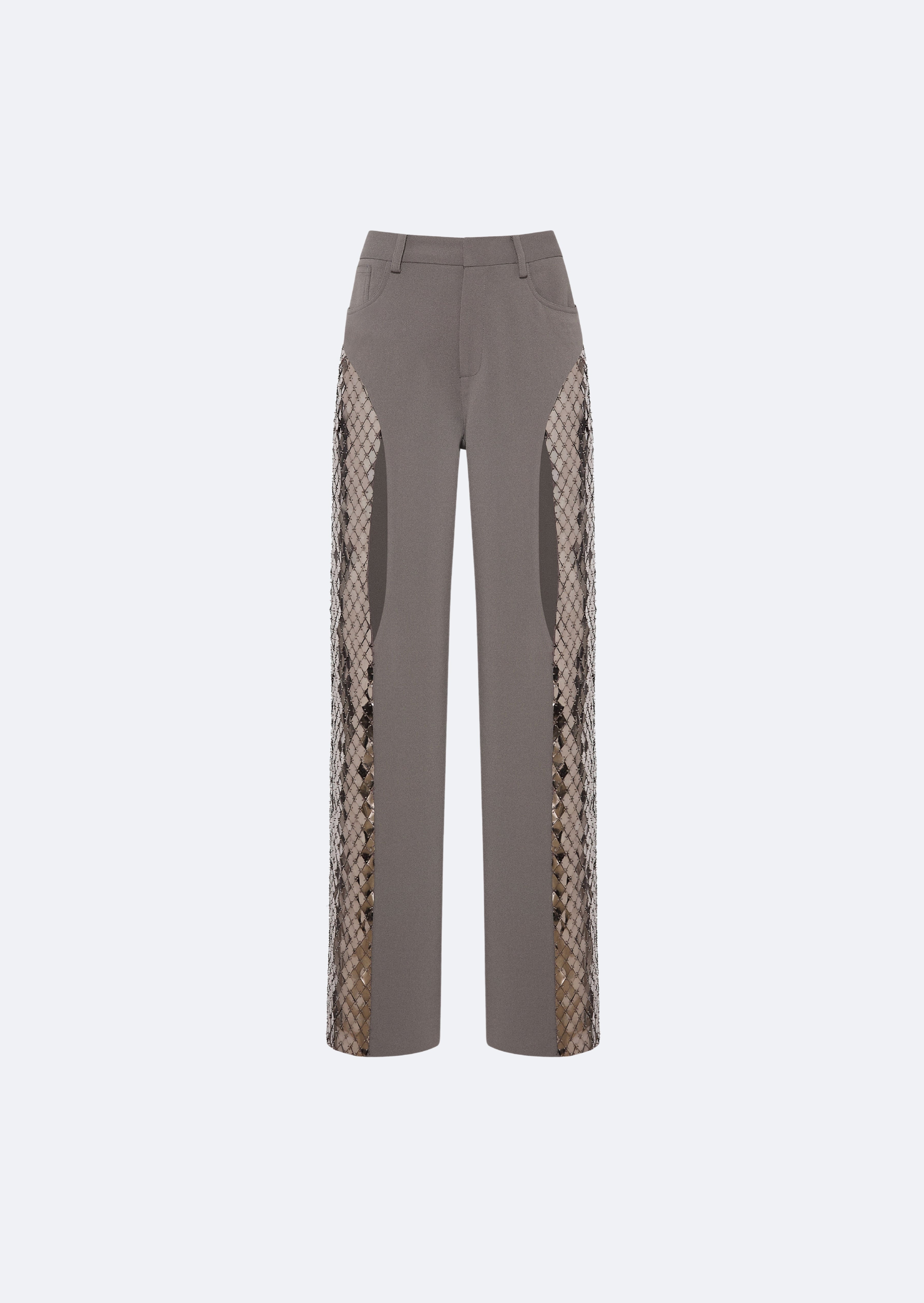Embroidered Slit Pant - 1