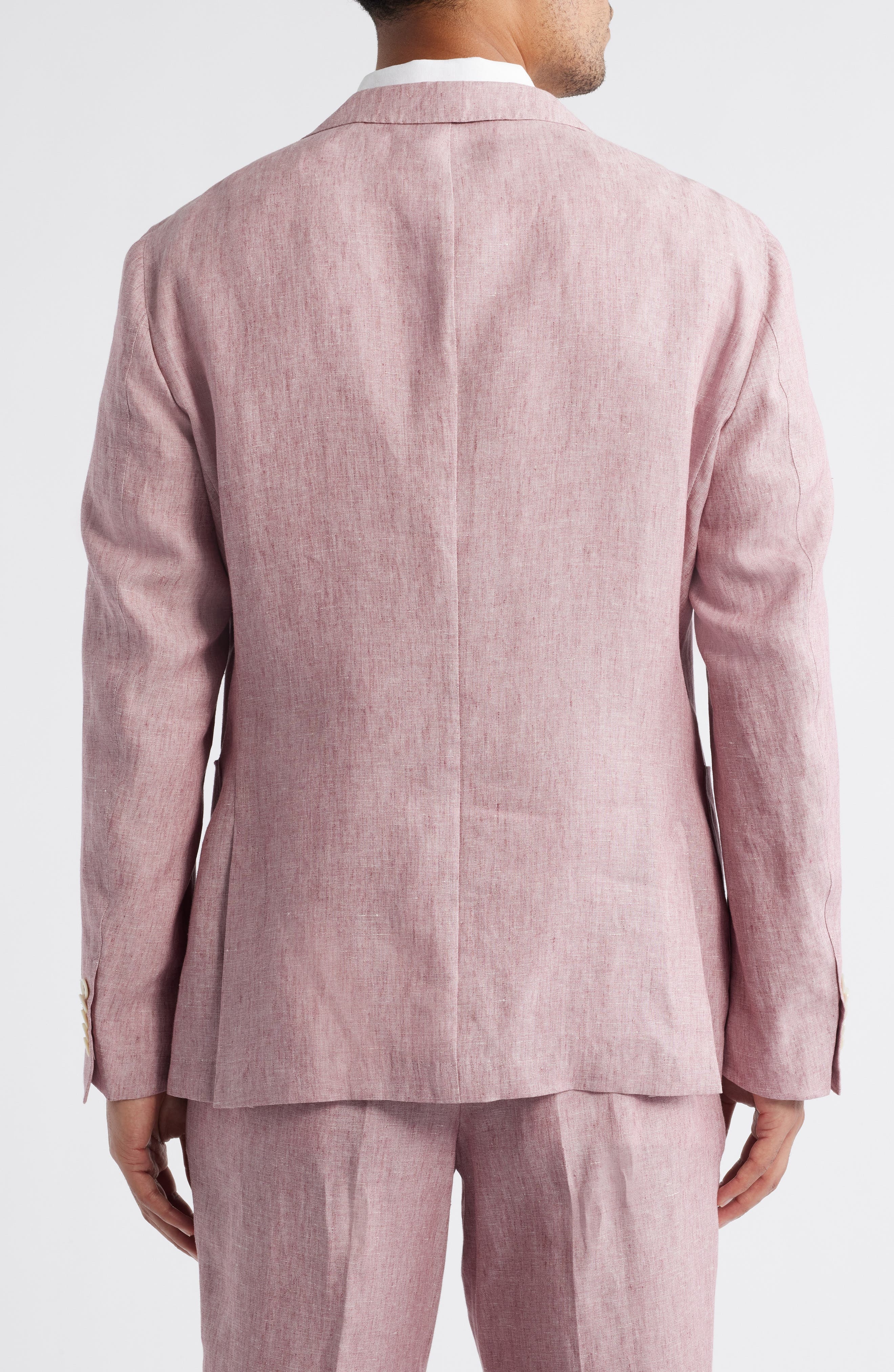 BOSS Heston Soft Linen Sport Coat in Dark Pink at Nordstrom - 2