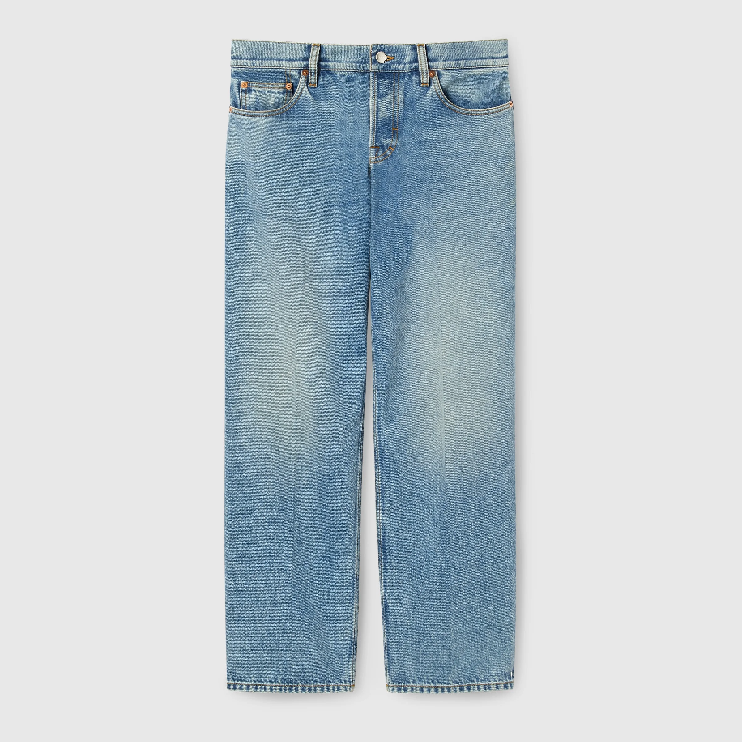 Straight fit denim pants - 1