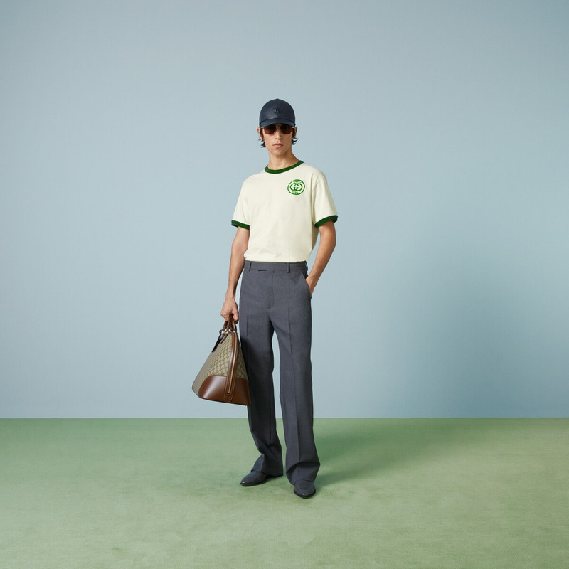 GUCCI Cotton jersey T-shirt with Gucci embroidery outlook