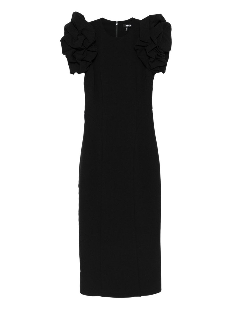 puff-sleeve midi dress 1