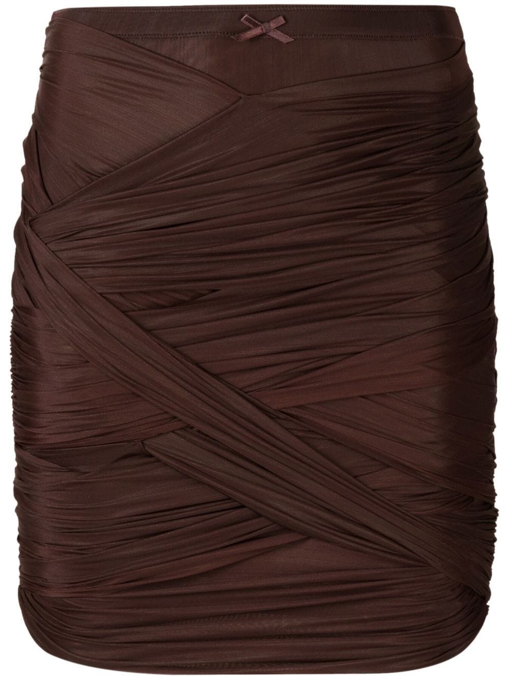 ruched draped skirt - 1