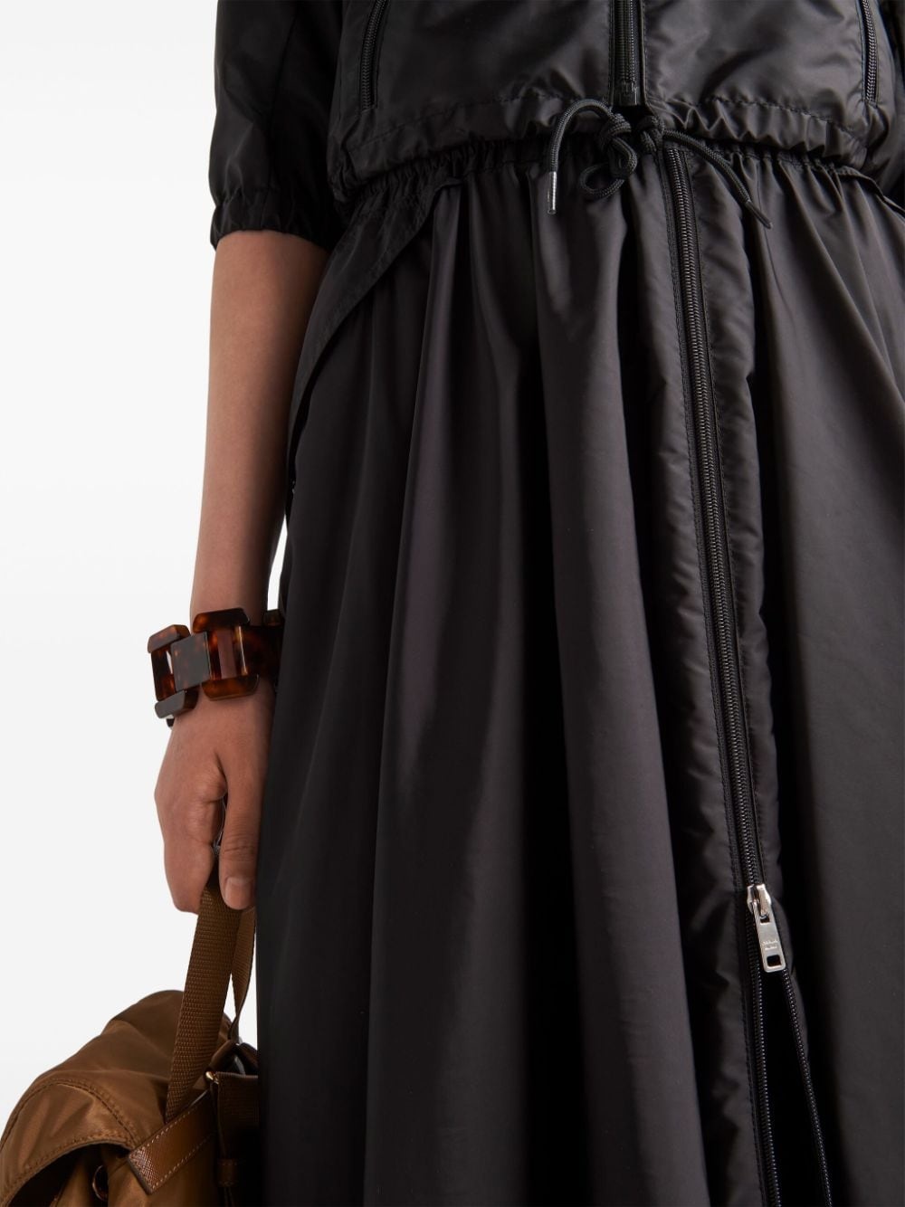 triangle-logo zipped maxi skirt - 5