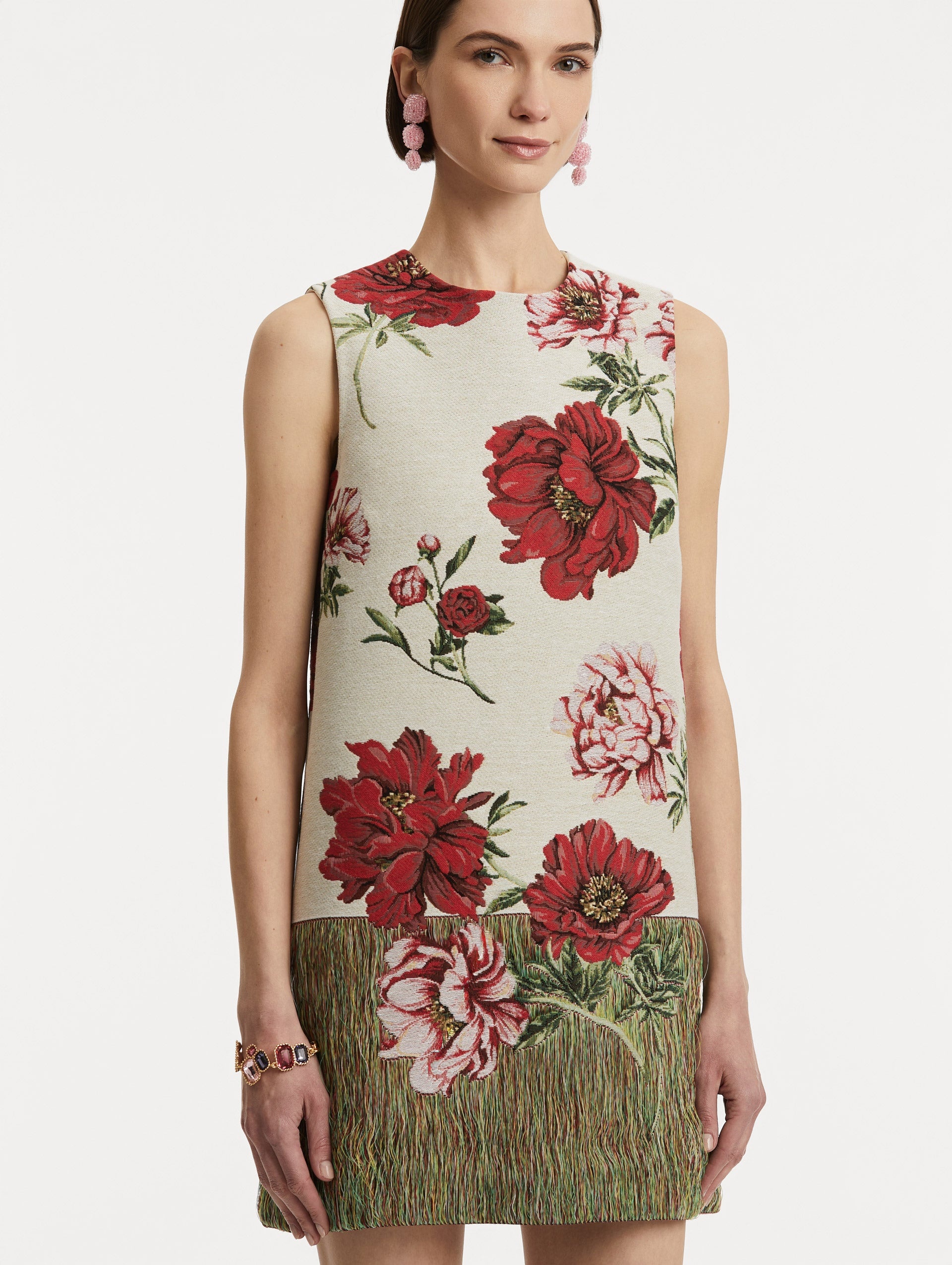 PEONY UNRAVELED SHIFT DRESS - 5