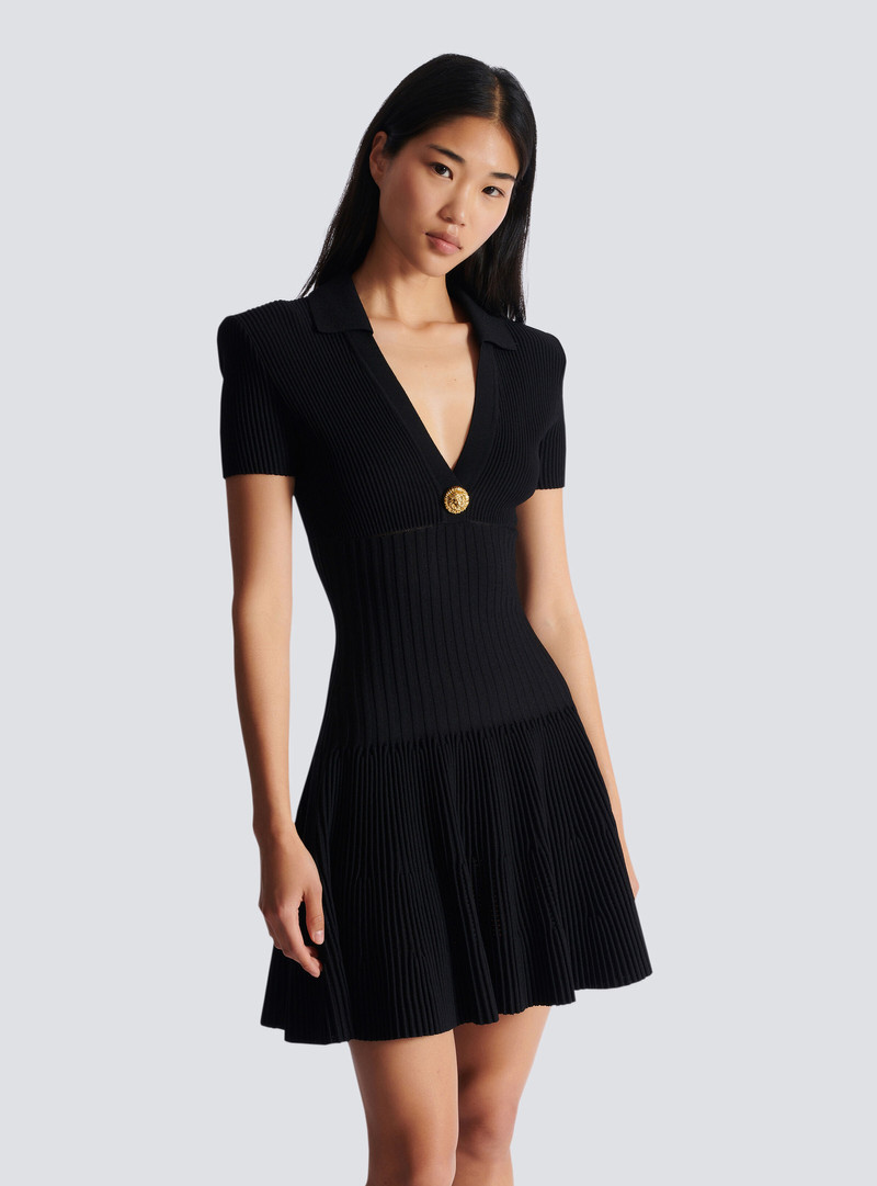 Short flared knit dress 7