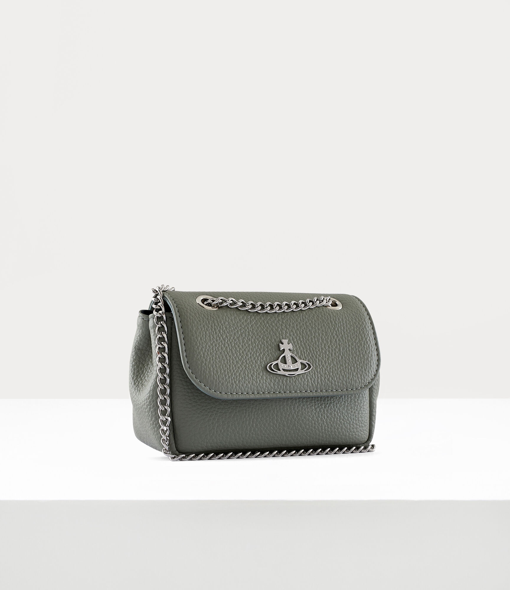 RE-VEGAN GRAIN SMALL PURSE WITH CHAIN - 2