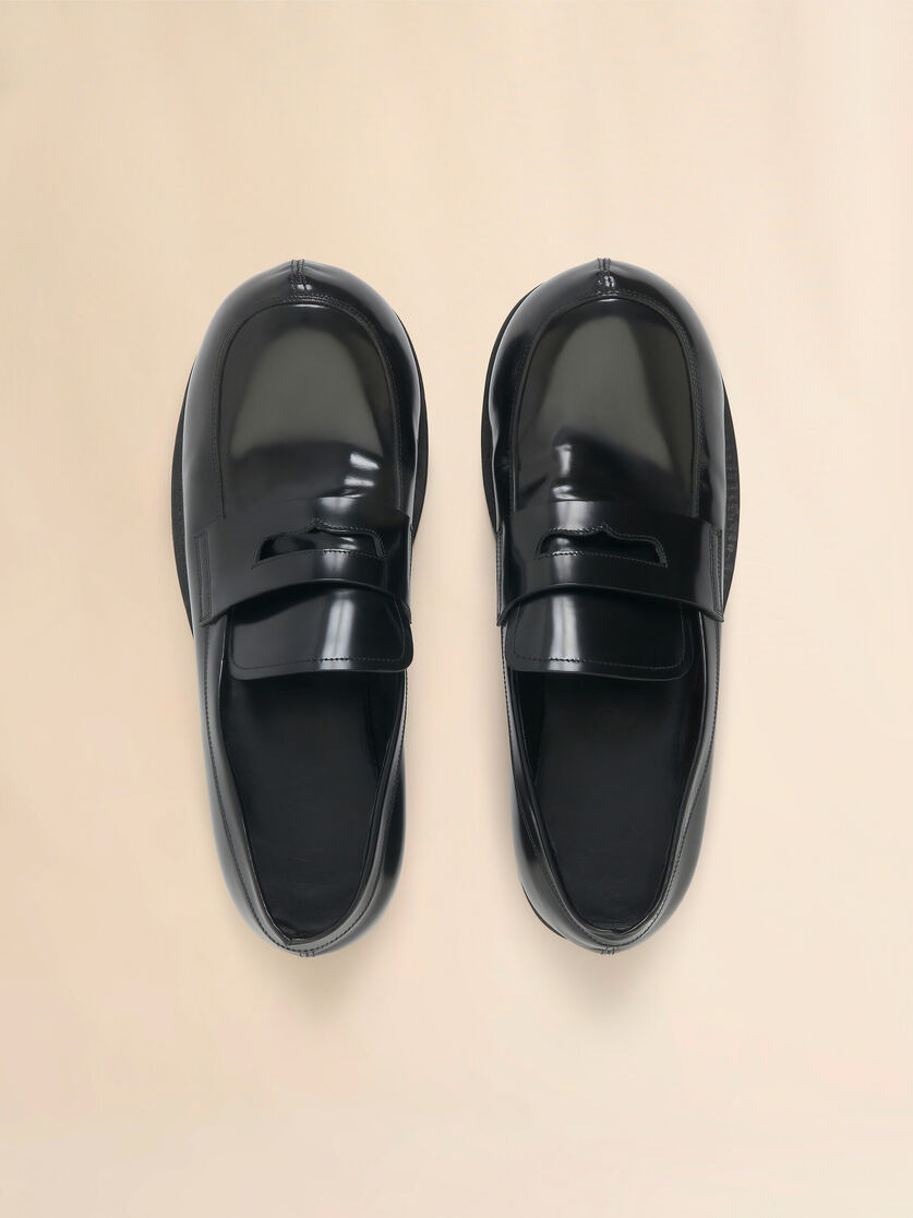 BLACK LEATHER NEW WAVE LOAFER - 4