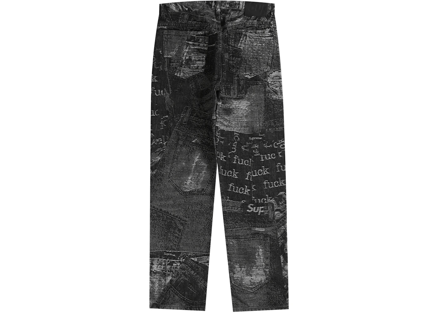 Supreme Archive Denim Jacquard Regular Jean Black - 2
