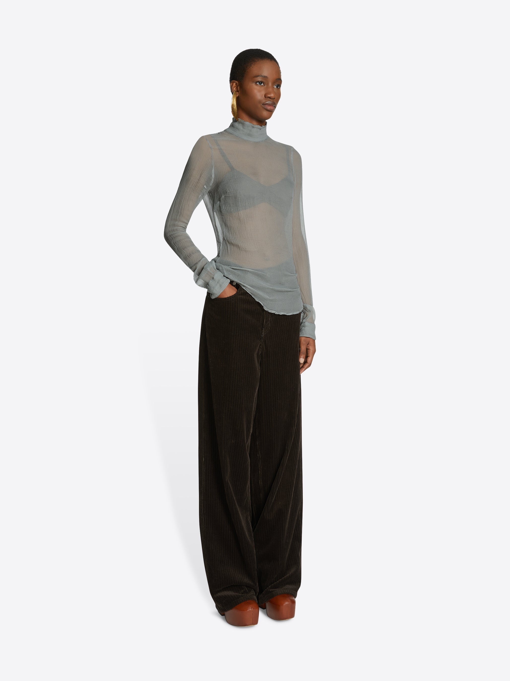 CROPPED CORDUROY PANTS - 3