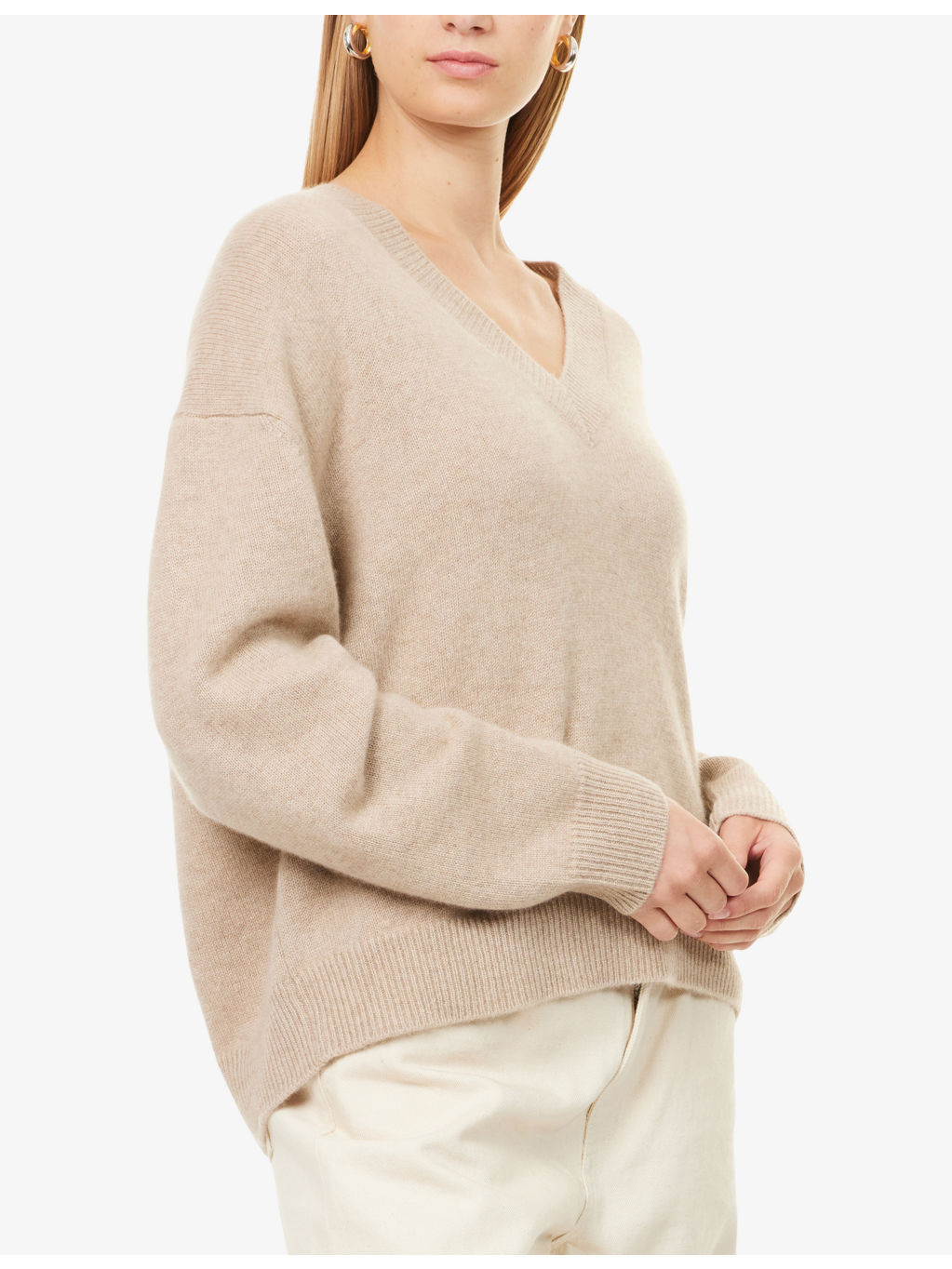 Lee V-Neck Cashmere Jumper - 3