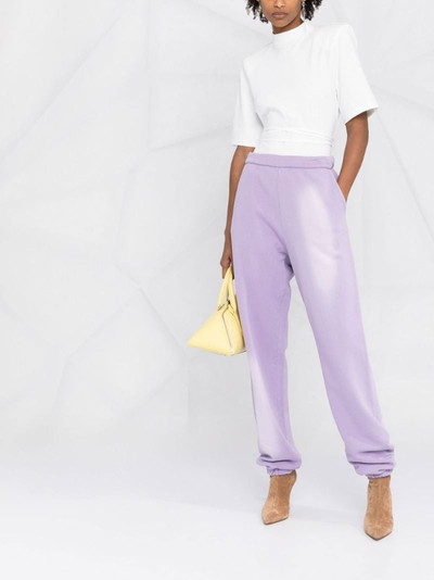 THE ATTICO bleach-effect slim track pants outlook