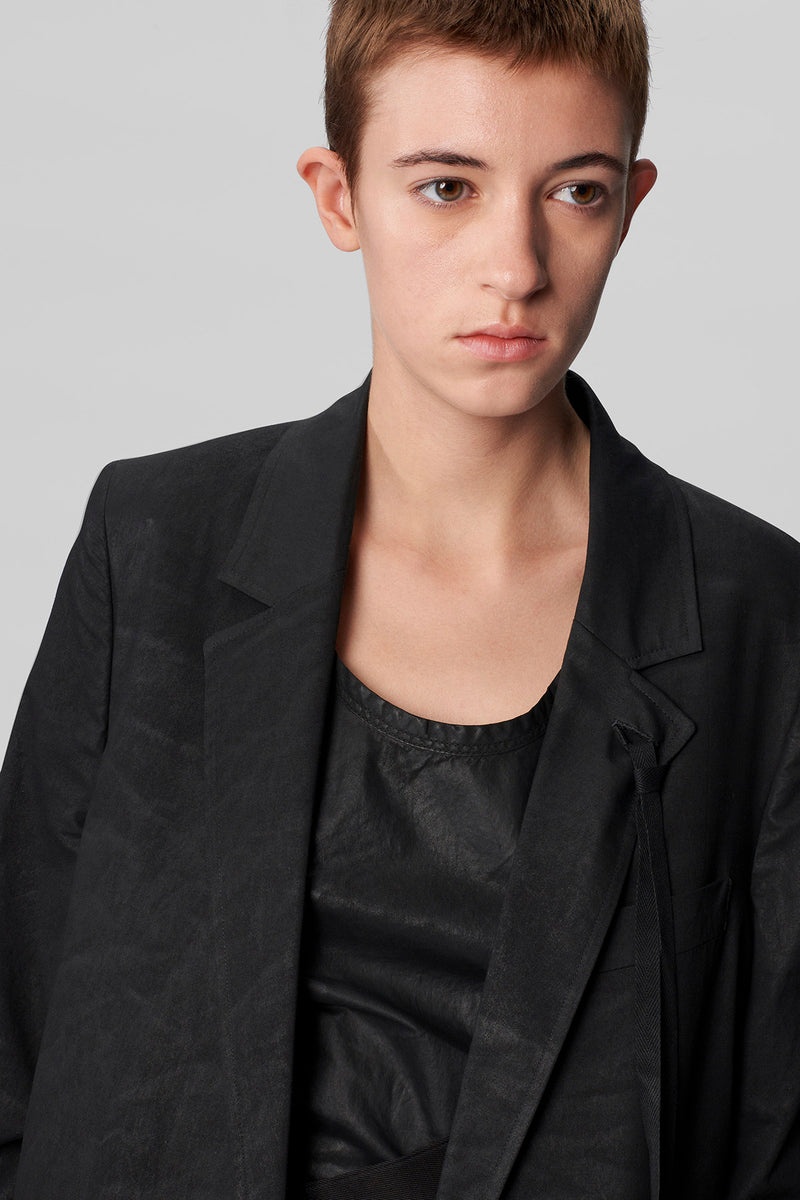 ジャケット Ann Demeulemeester Black cotton Renske blazer Ann Demeulemeester Renske Straight Jacket | REVERSIBLE