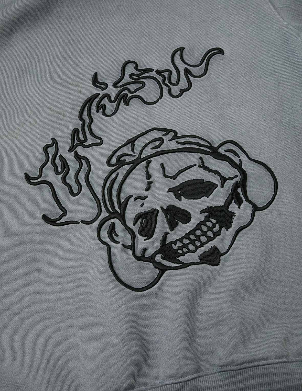 Tattoo Styles Embroidery Oversized Hoodie Jacket - 5