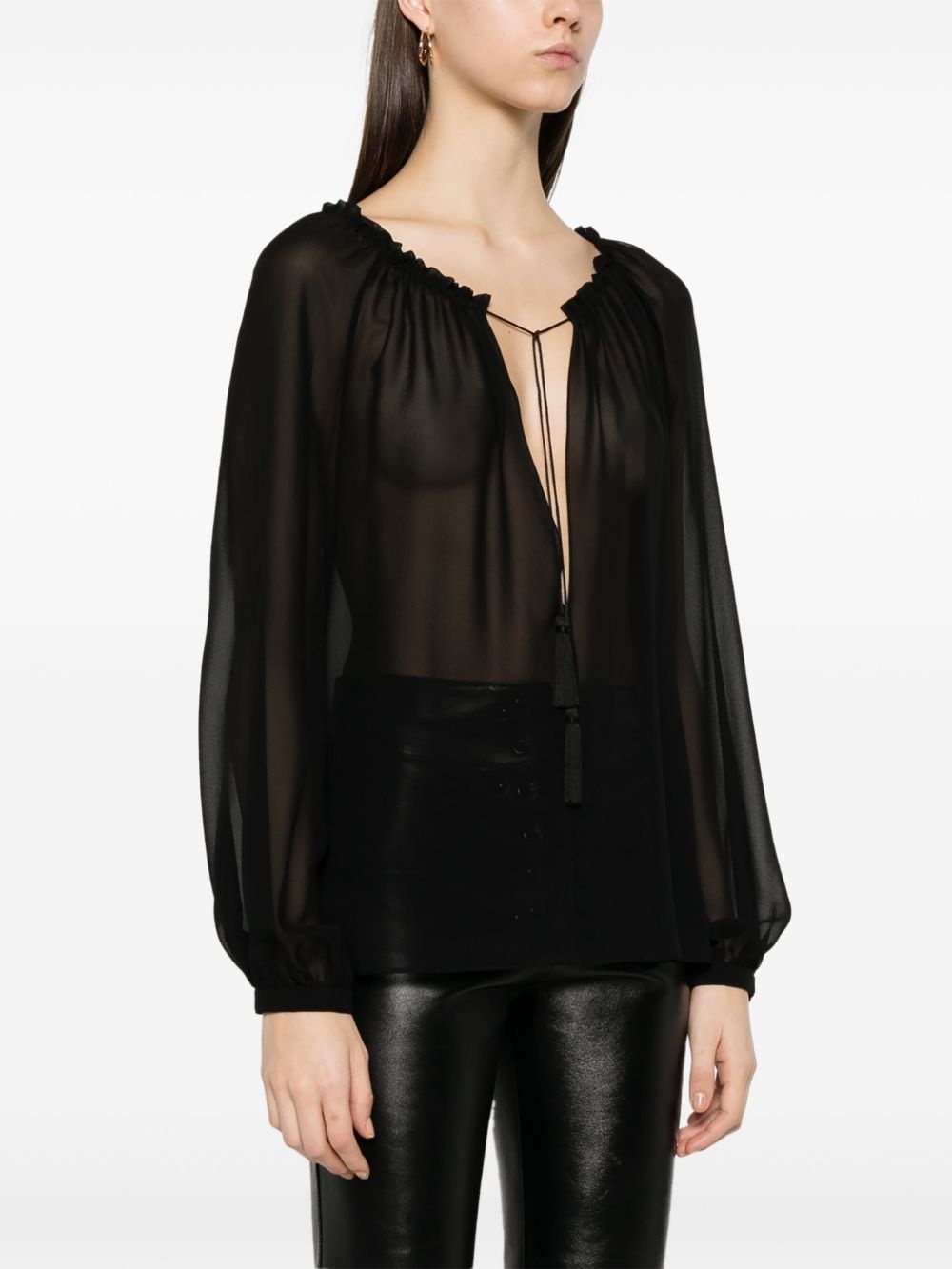 silk blouse - 3