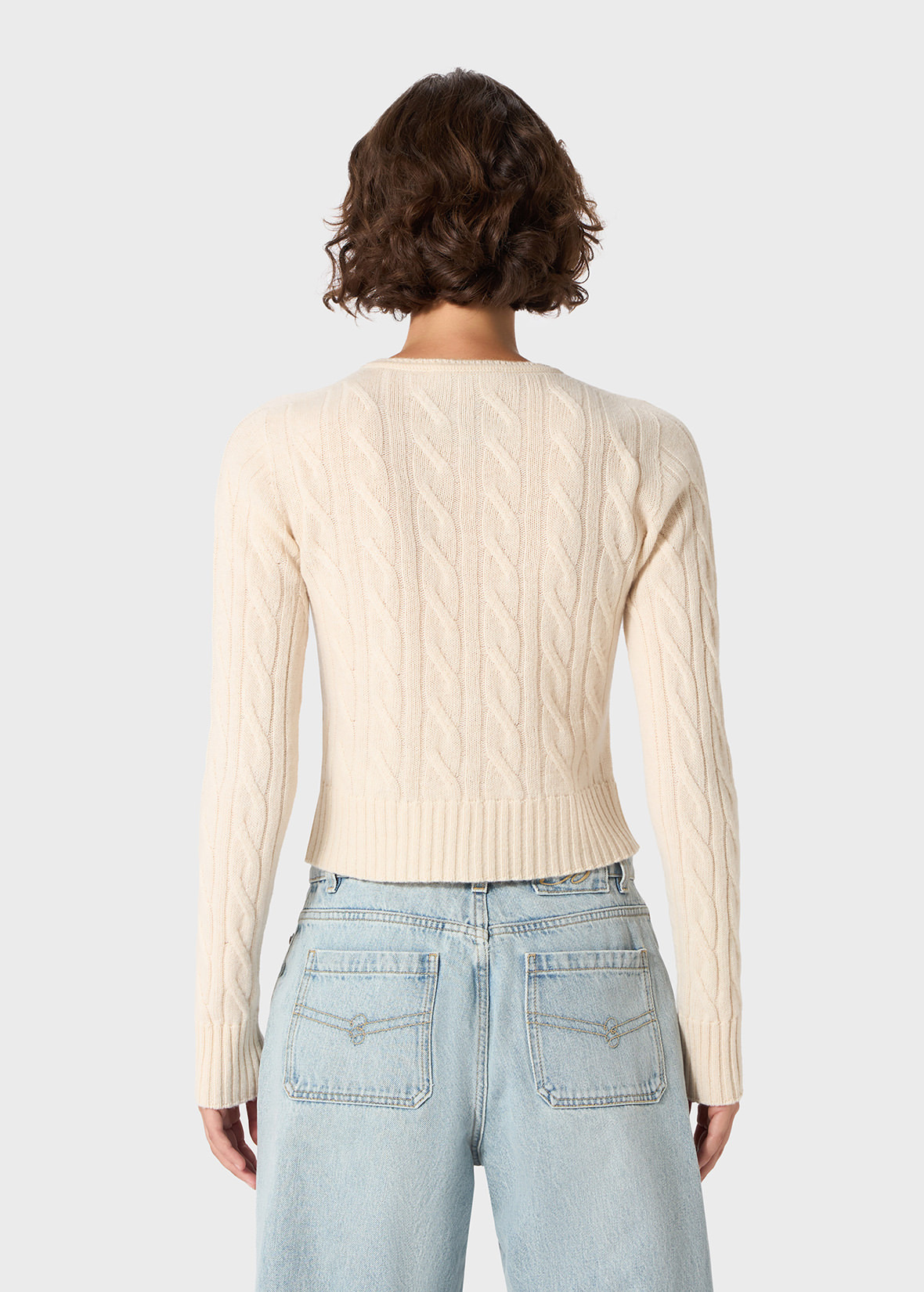 WOOL AND CASHMERE CARDIGAN WITH JEWEL BUTTONS - 4