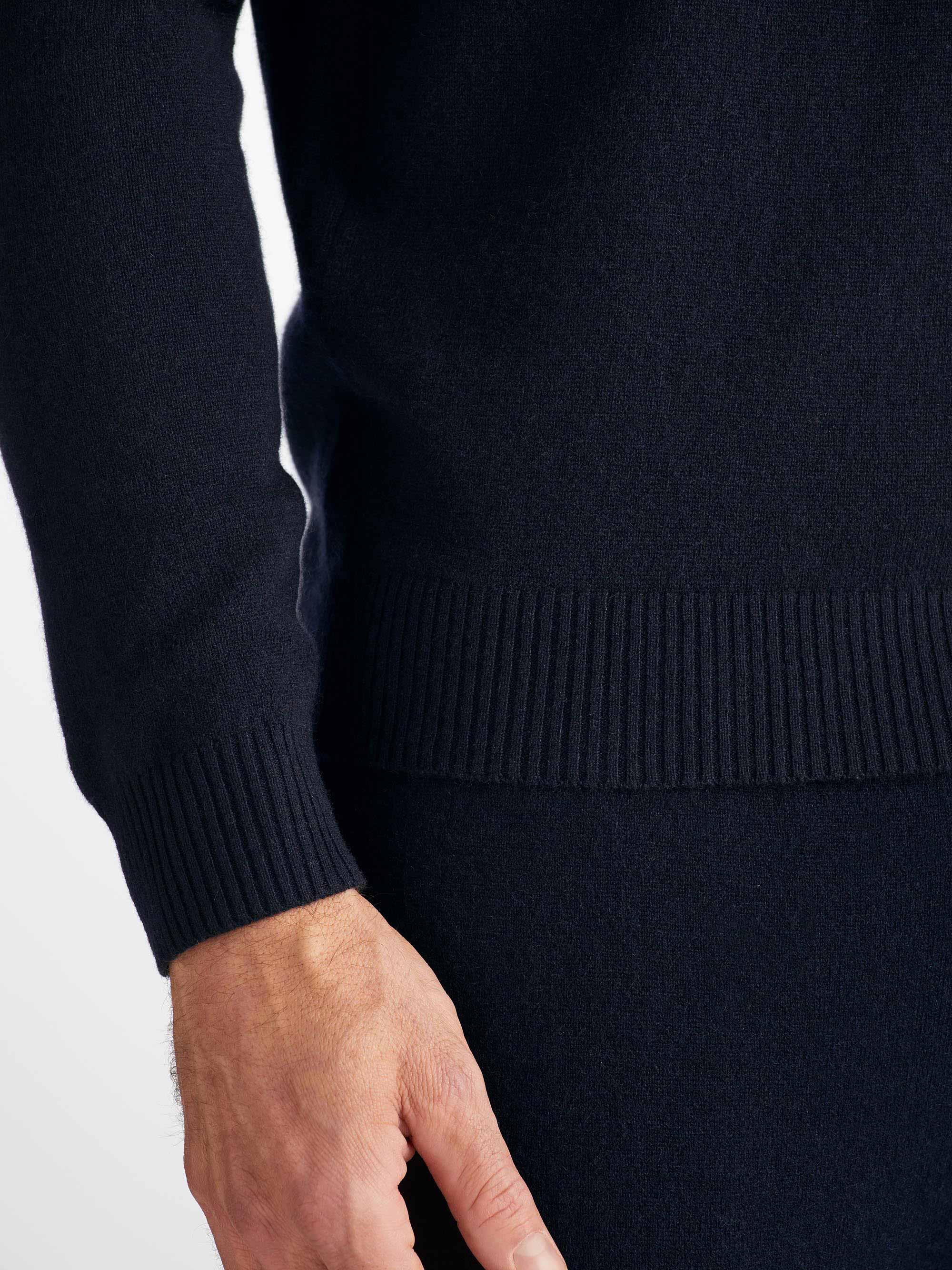 Men's Half-Zip Sweater Finley Cashmere Navy - 7